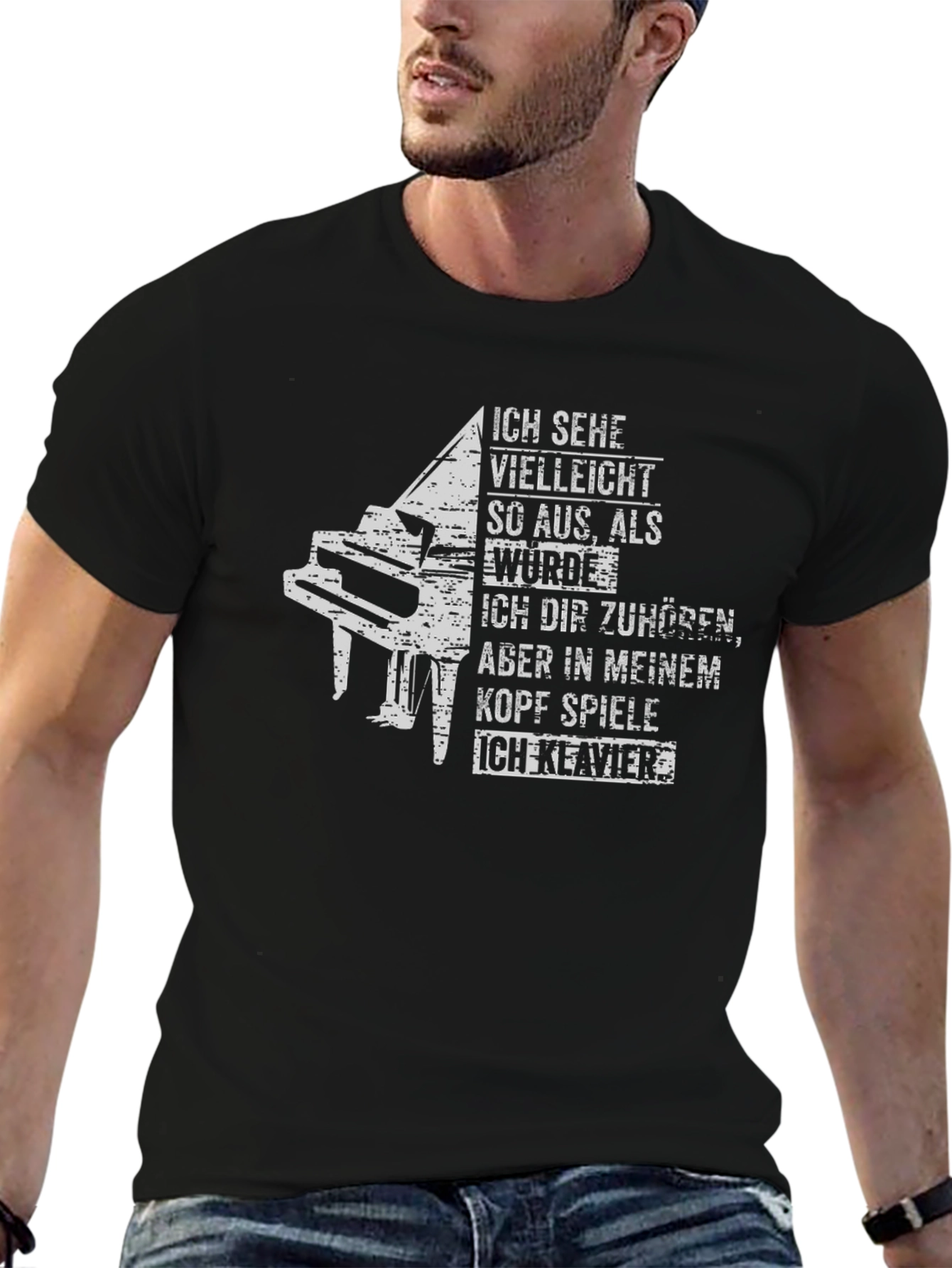 Piano T-Shirt - I Play Piano Graphic Tee