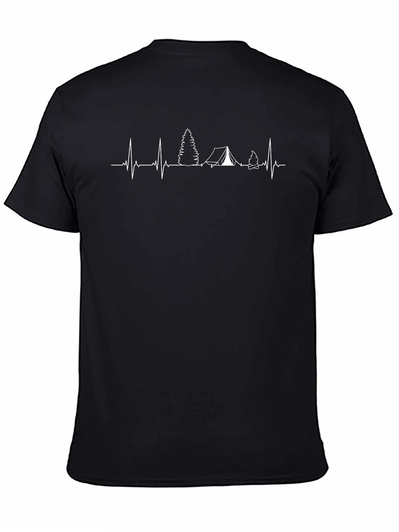 Camping Heartbeat T-Shirt - Nature Lover Tee