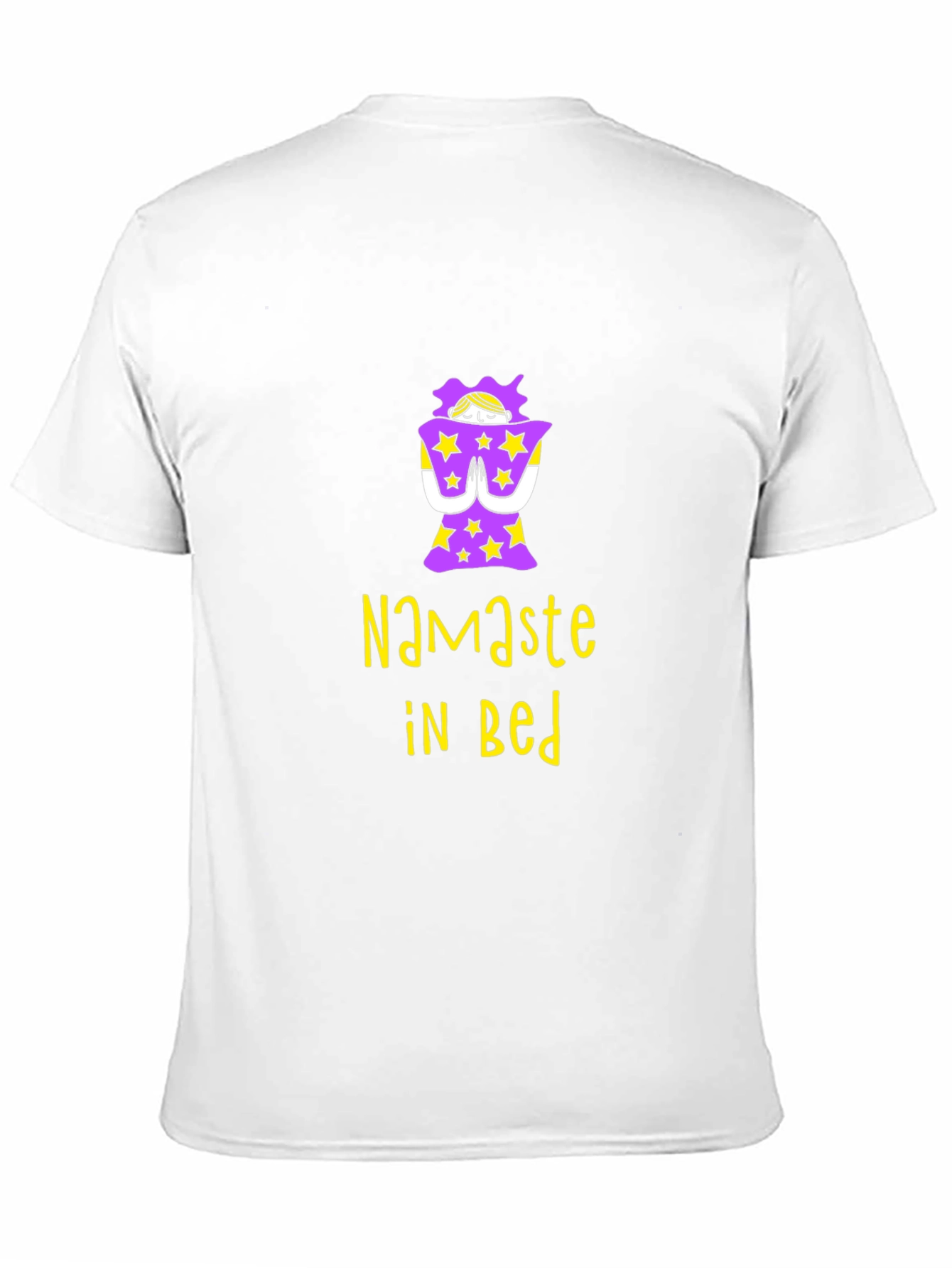 Namaste In Bed Graphic Tee - Black Cotton T-Shirt