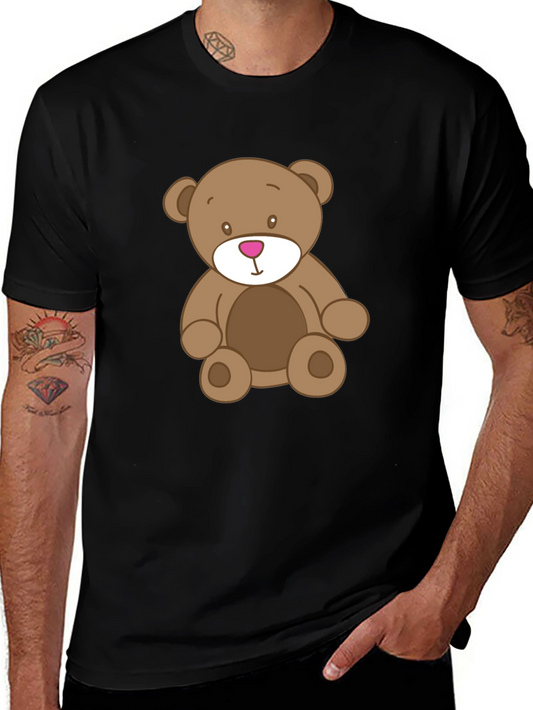 Teddy Bear Graphic Black T-Shirt