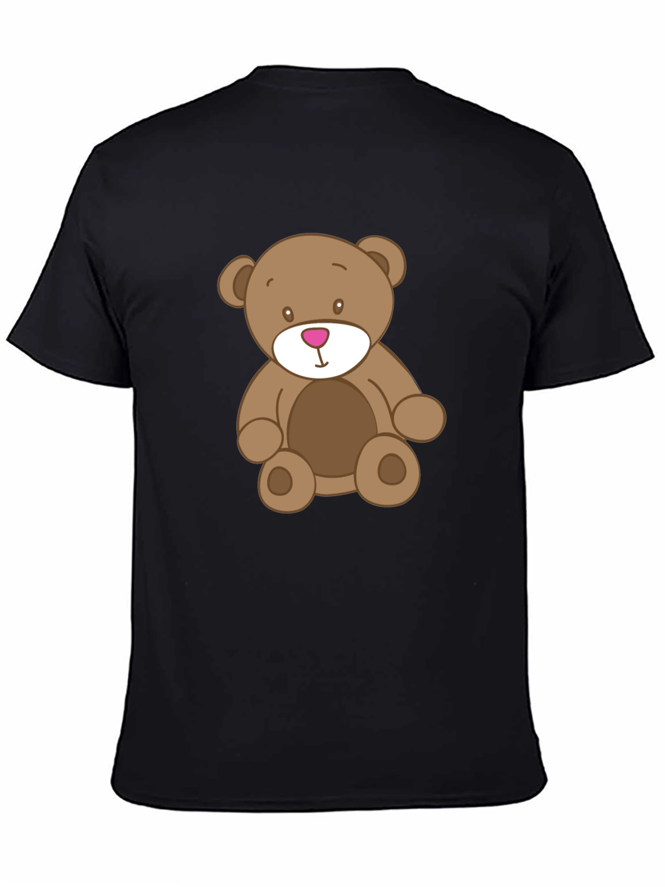 Teddy Bear Graphic Black T-Shirt