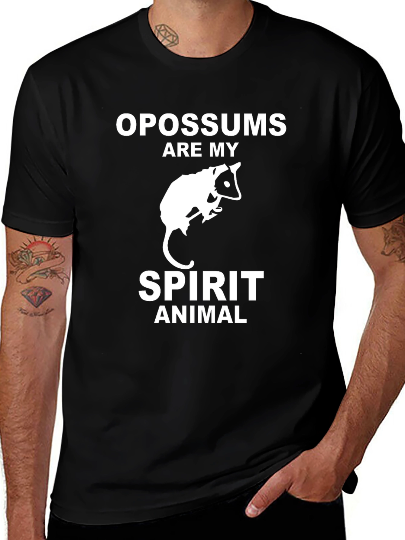 Opossum Spirit Animal Graphic T-Shirt