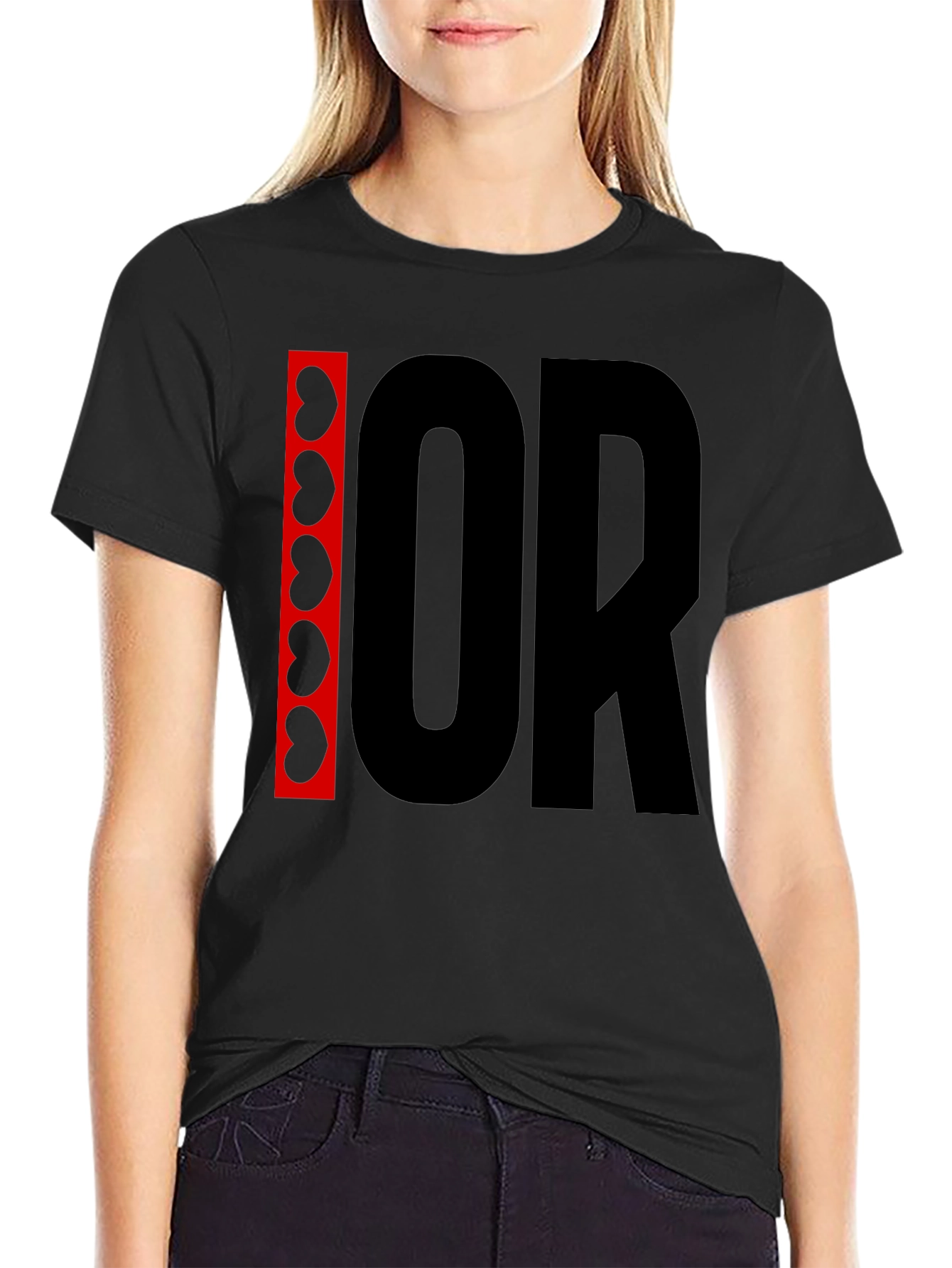 I Heart OR Black Graphic Tee Kidney Design