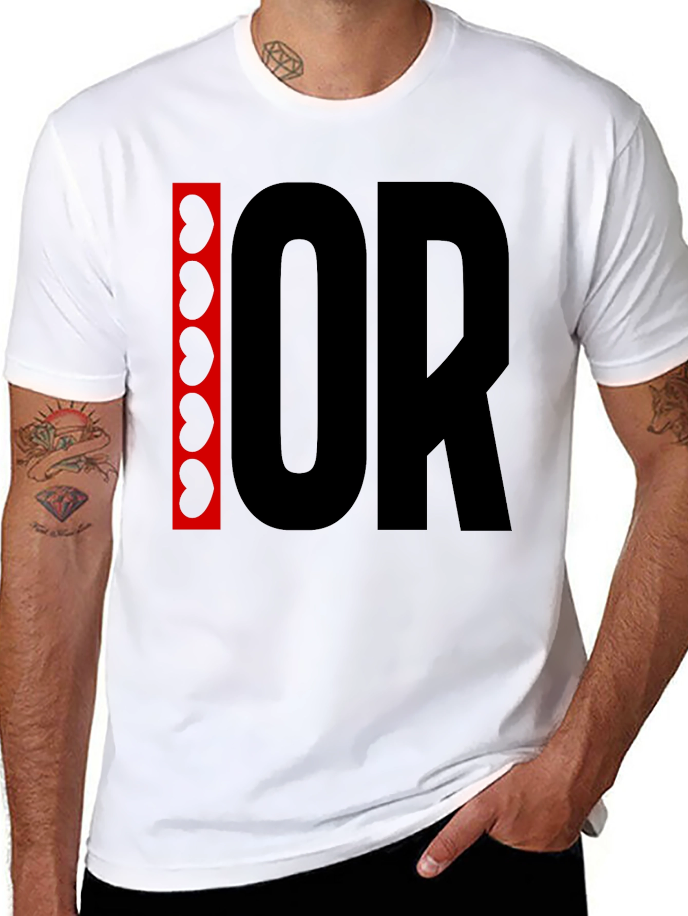 I Heart OR Black Graphic Tee Kidney Design
