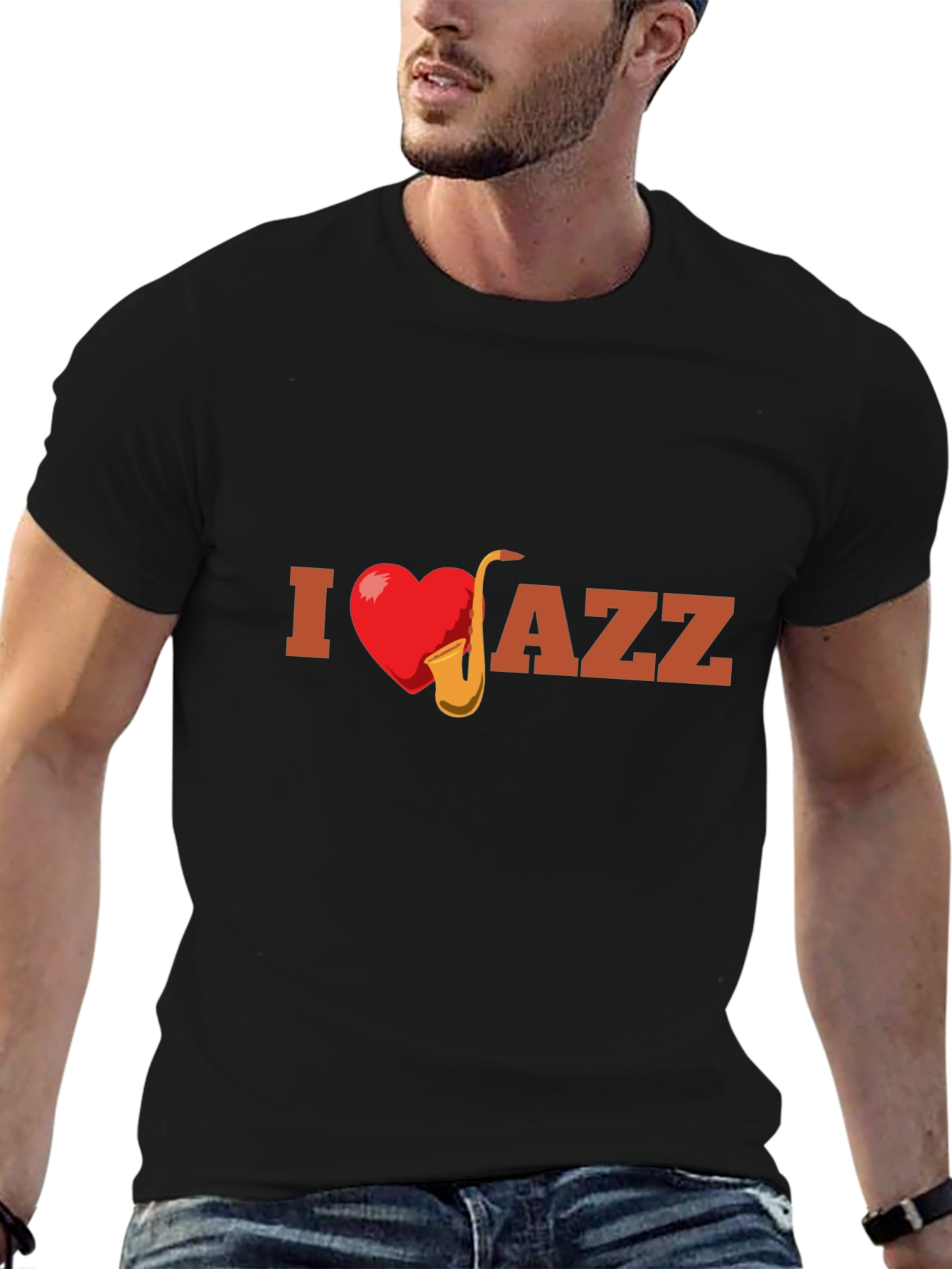 I Heart Jazz T-Shirt - Mens Graphic Tee