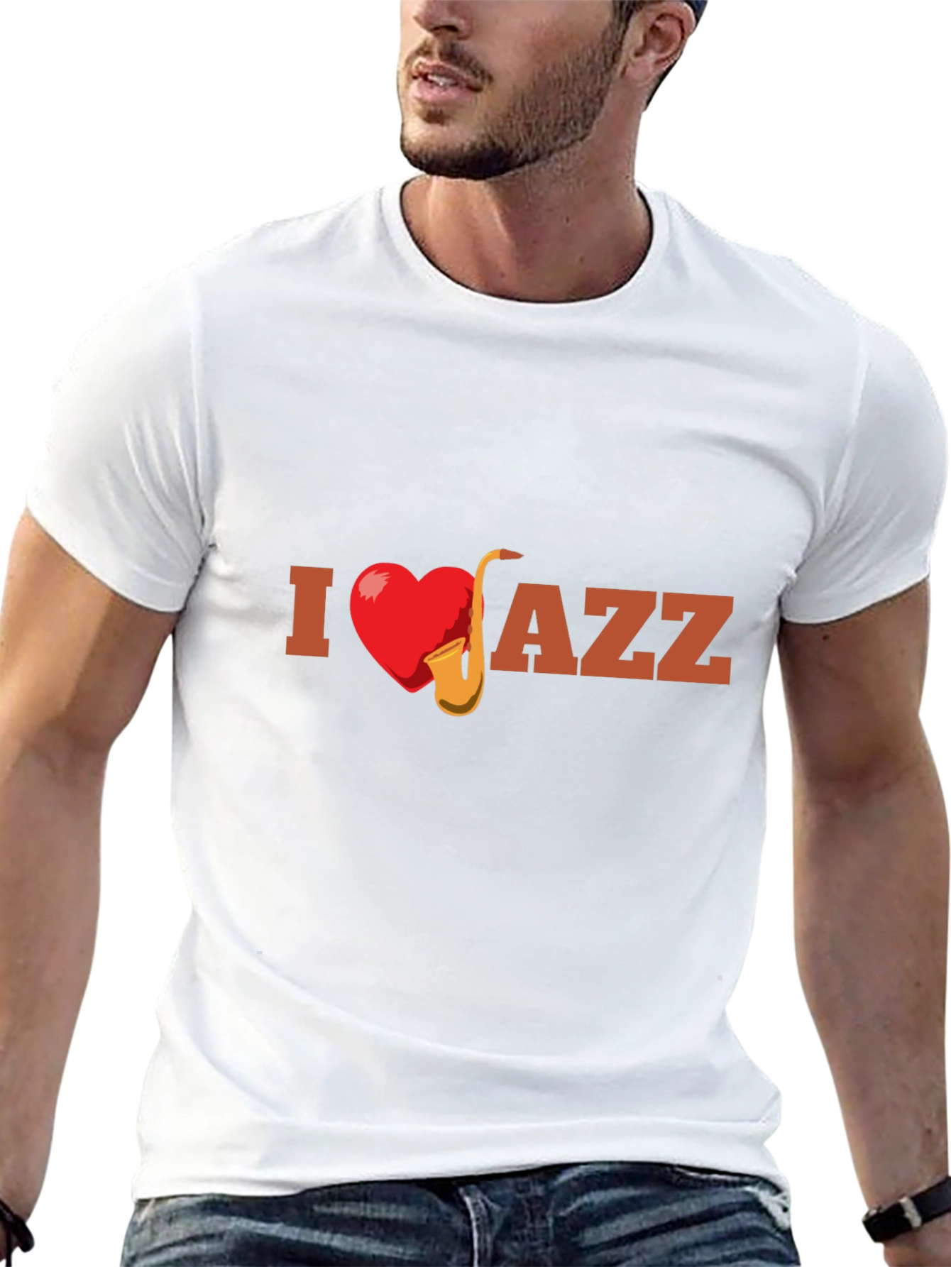 I Heart Jazz T-Shirt - Mens Graphic Tee