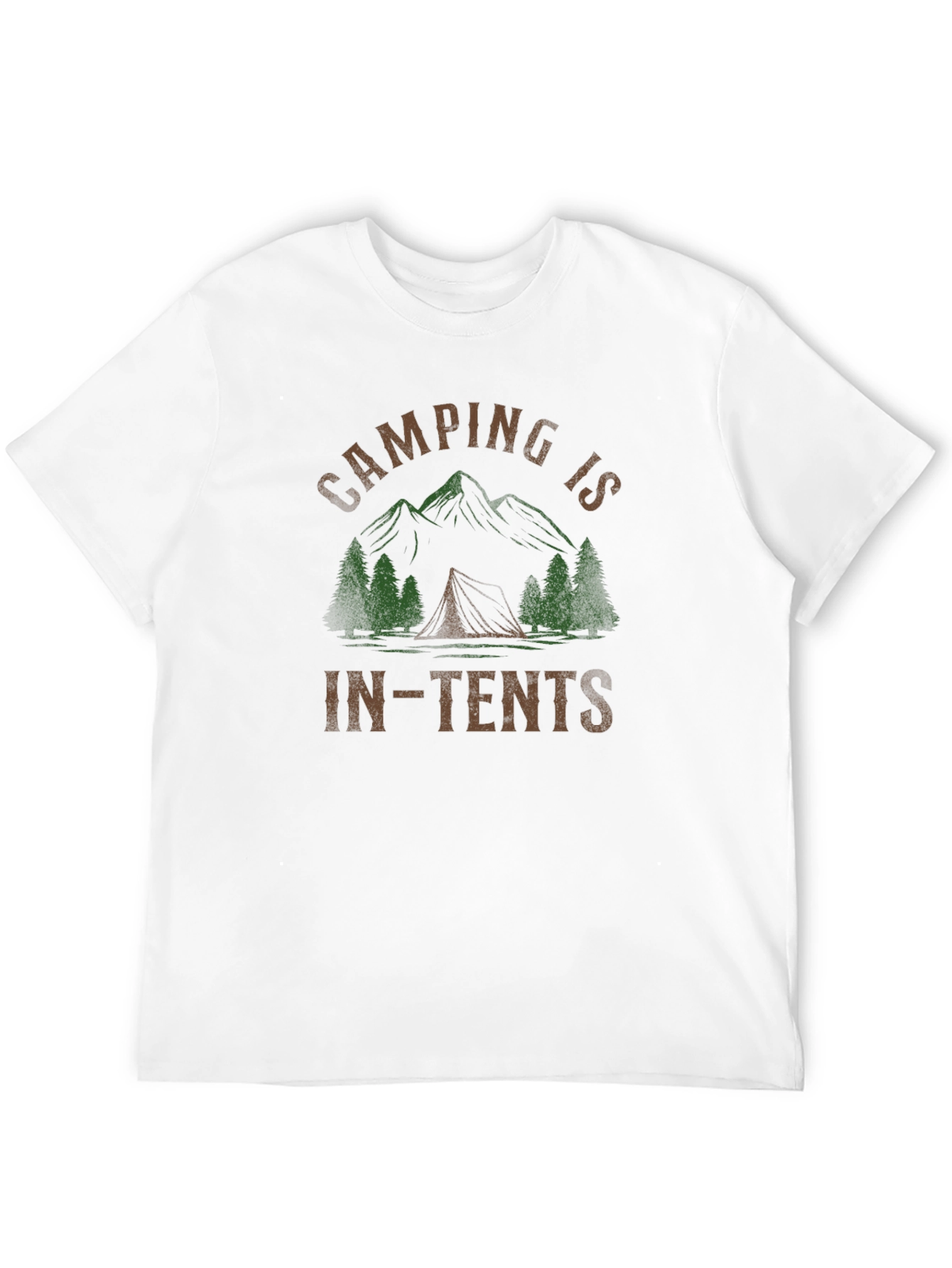 Camping Is In-Tents Black T-Shirt