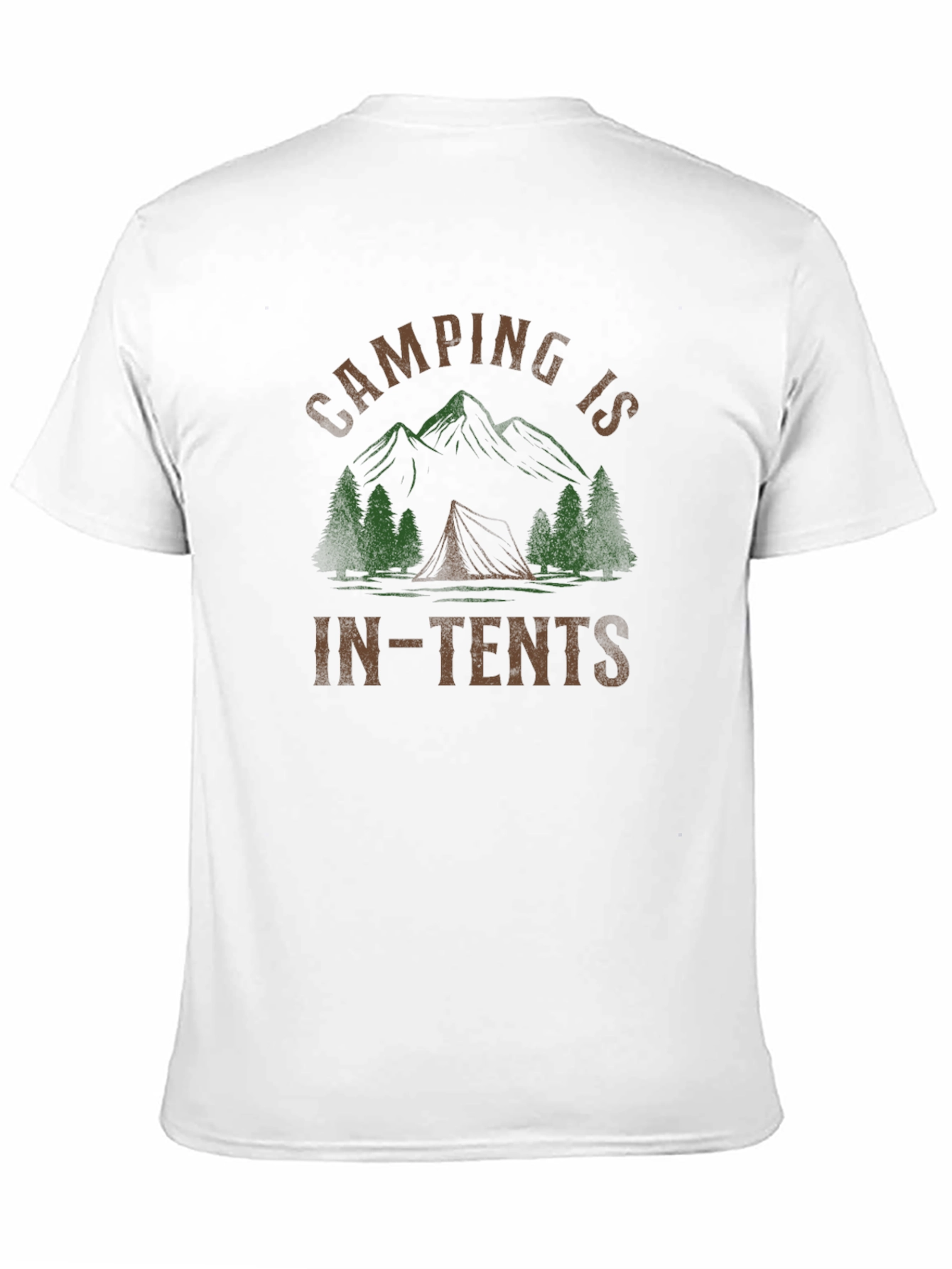Camping Is In-Tents Black T-Shirt