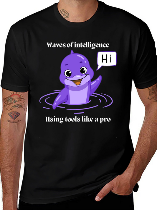 Waves of Intelligence Dolphin Tee