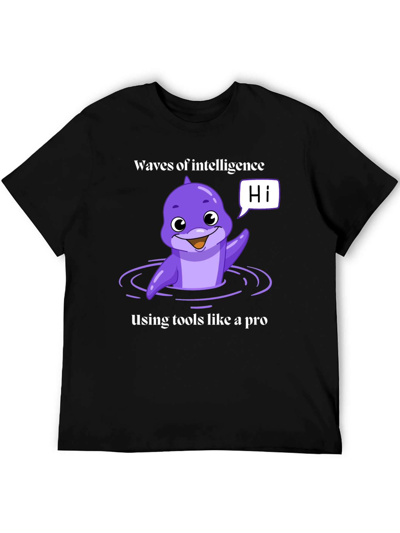 Waves of Intelligence Dolphin Tee
