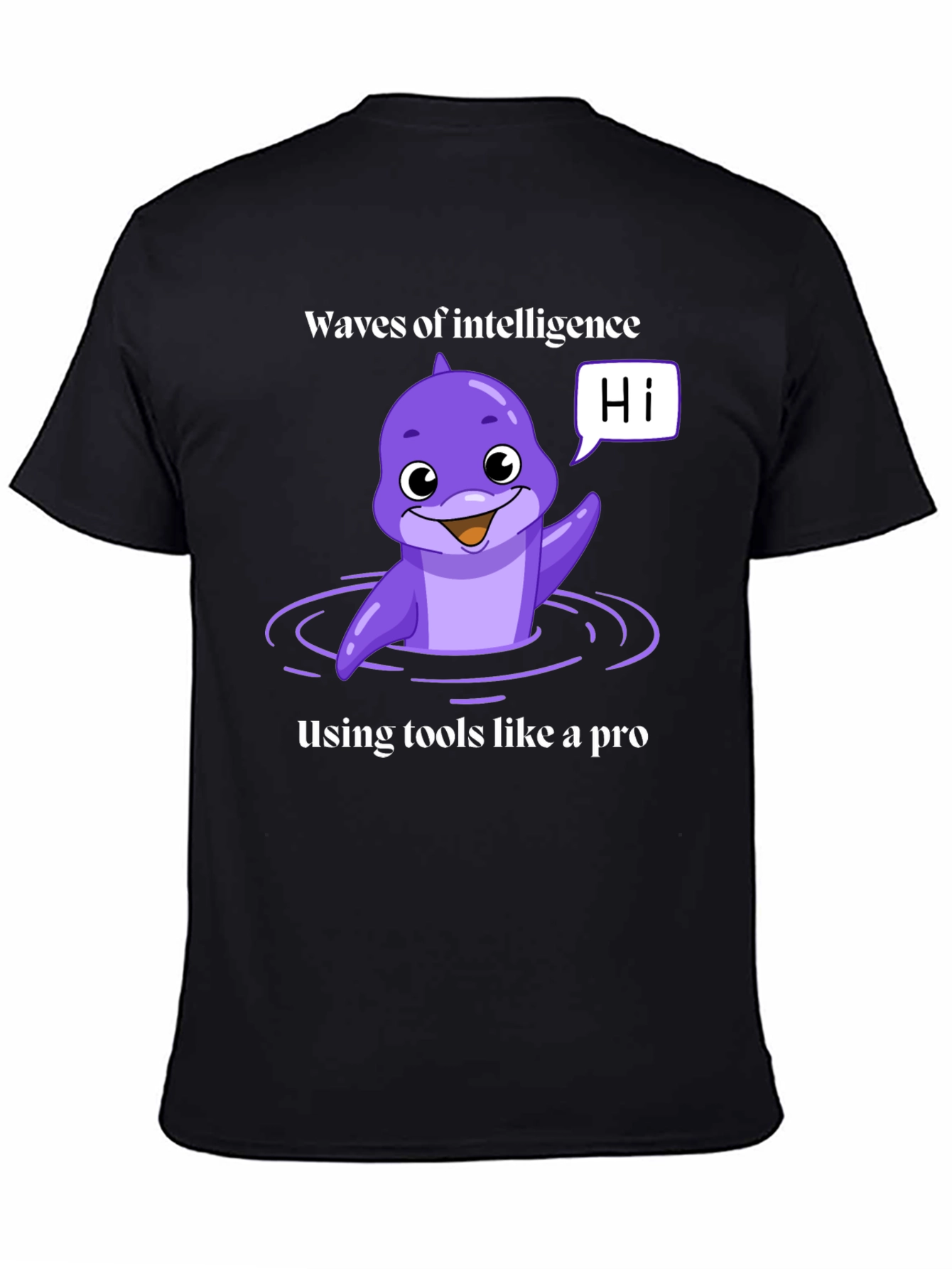 Waves of Intelligence Dolphin Tee