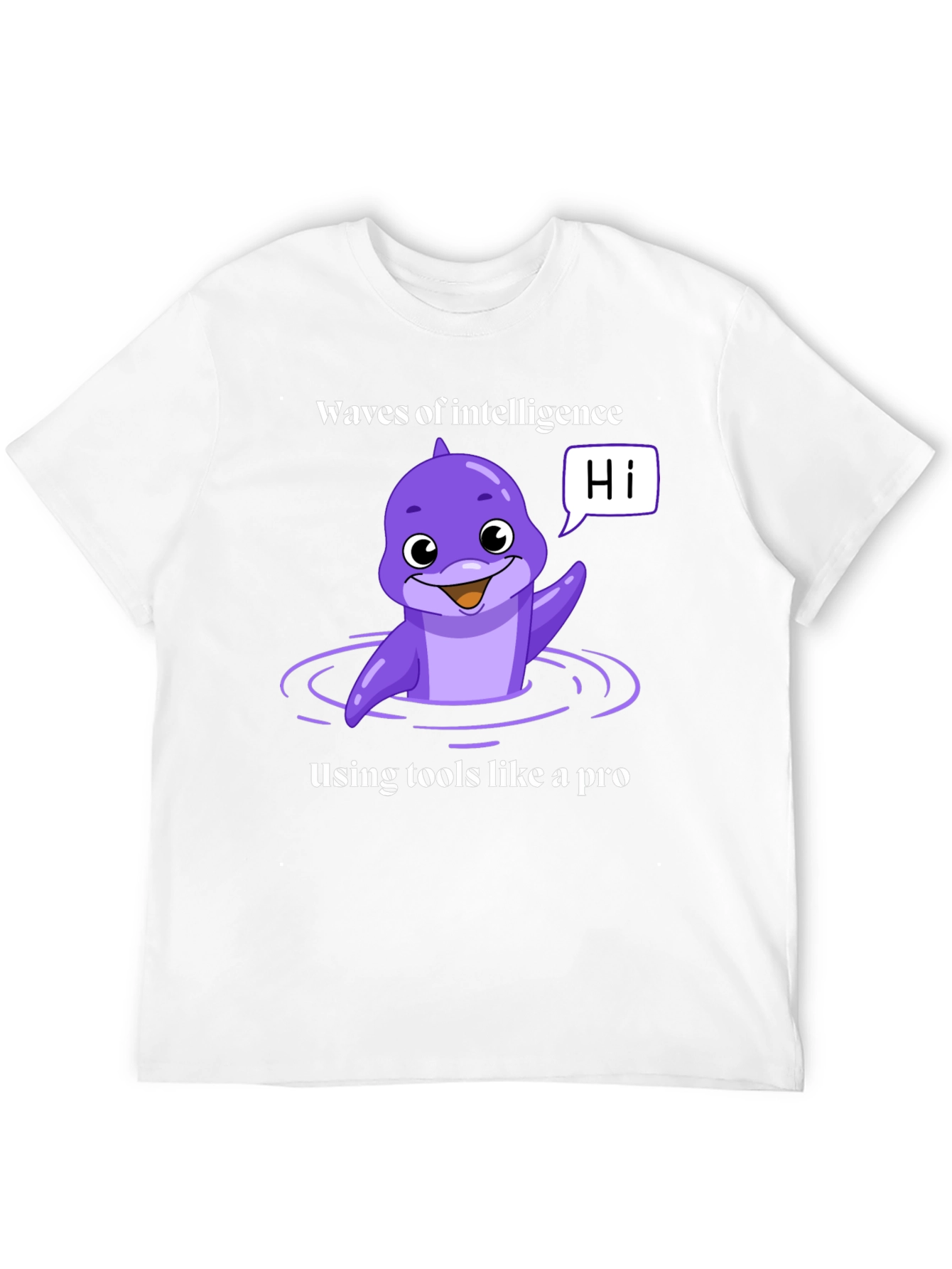 Waves of Intelligence Dolphin Tee