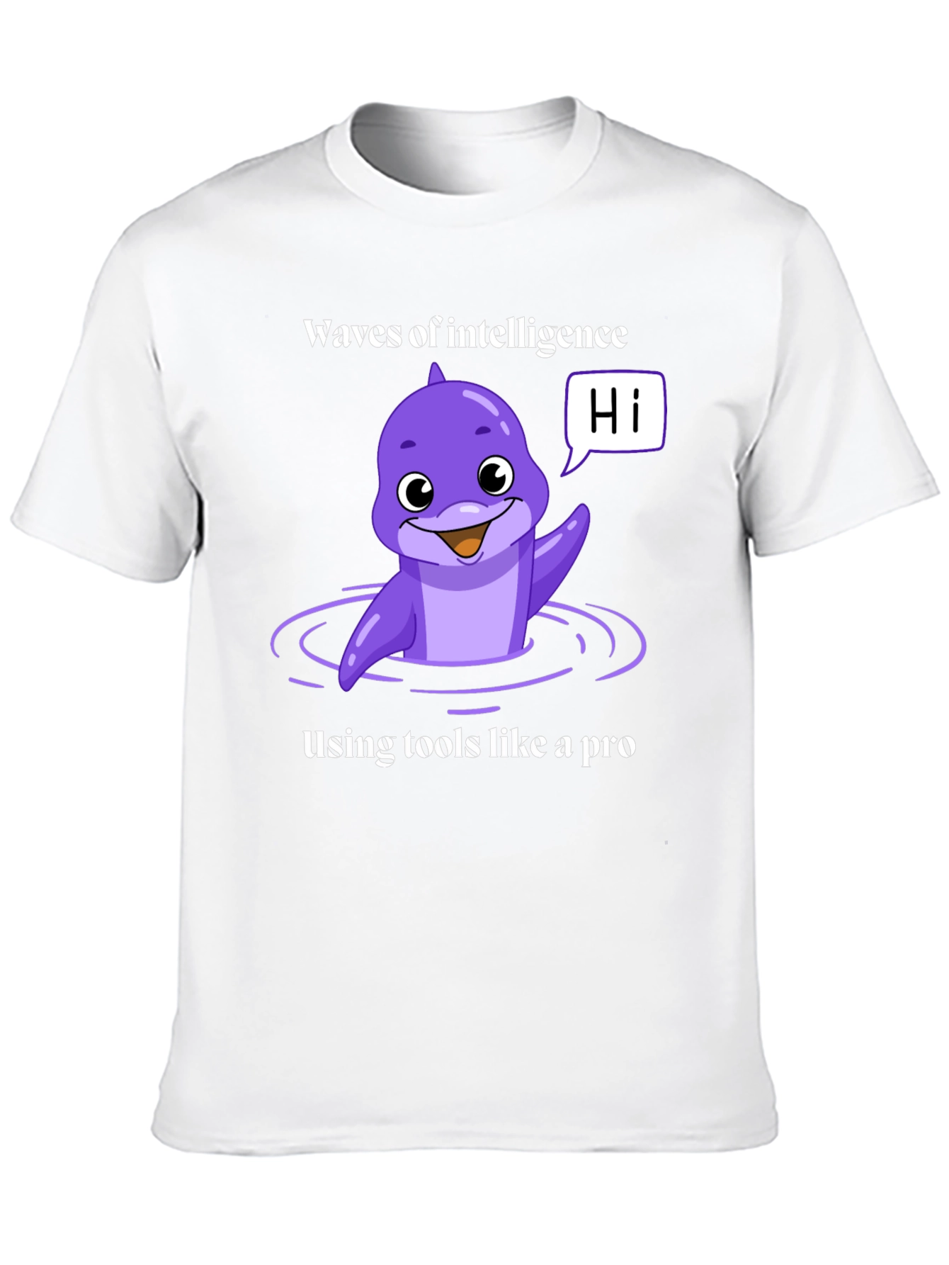 Waves of Intelligence Dolphin Tee
