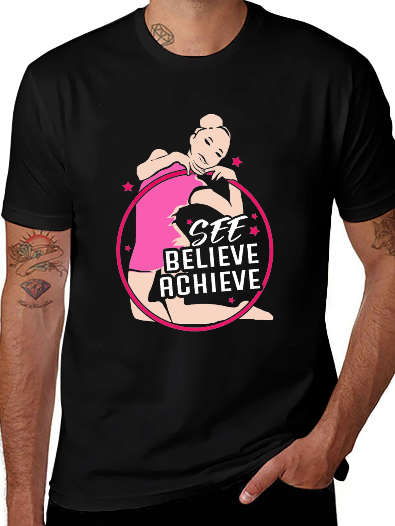 See Believe Achieve Gymnast Tee