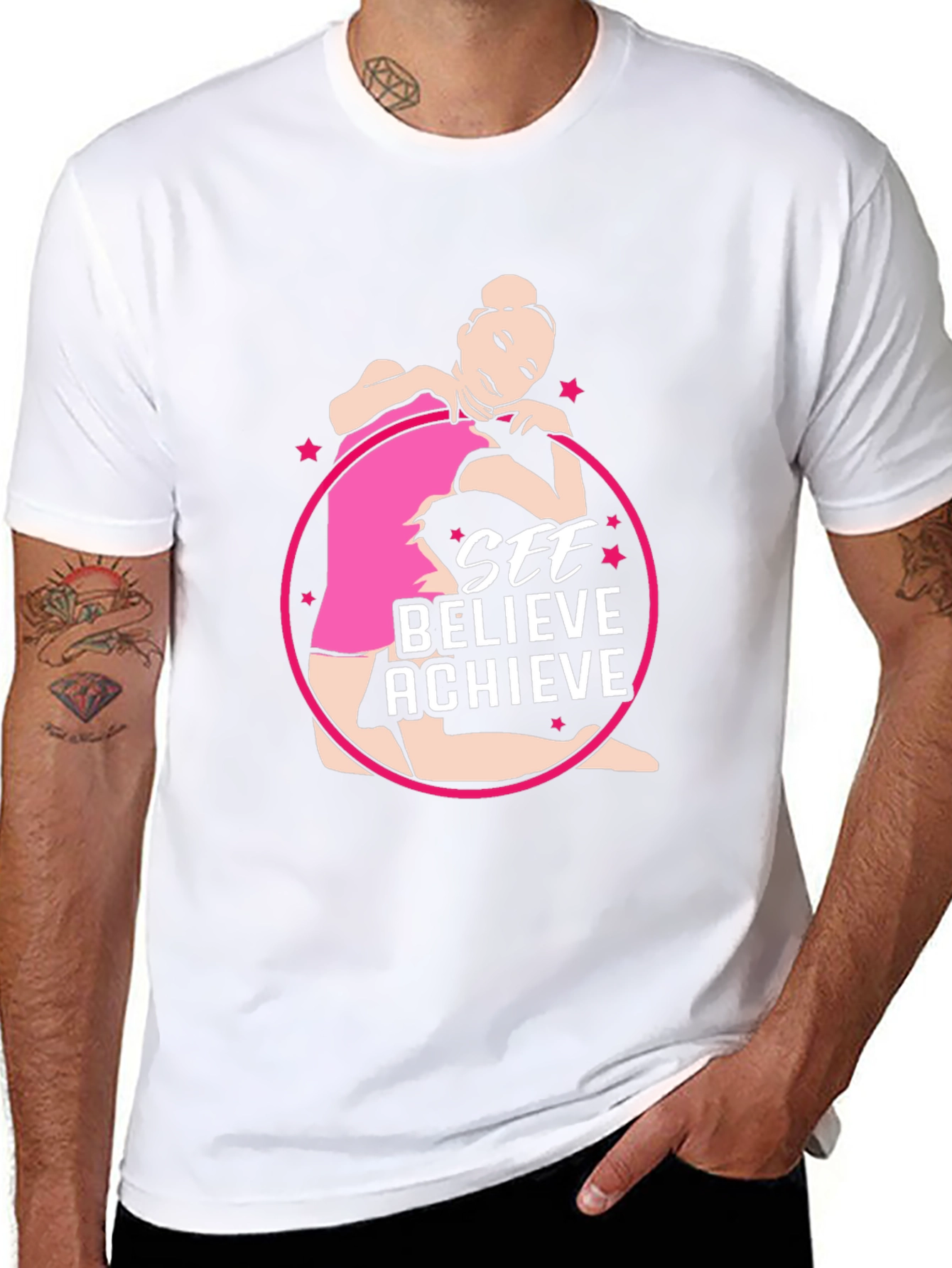 See Believe Achieve Gymnast Tee