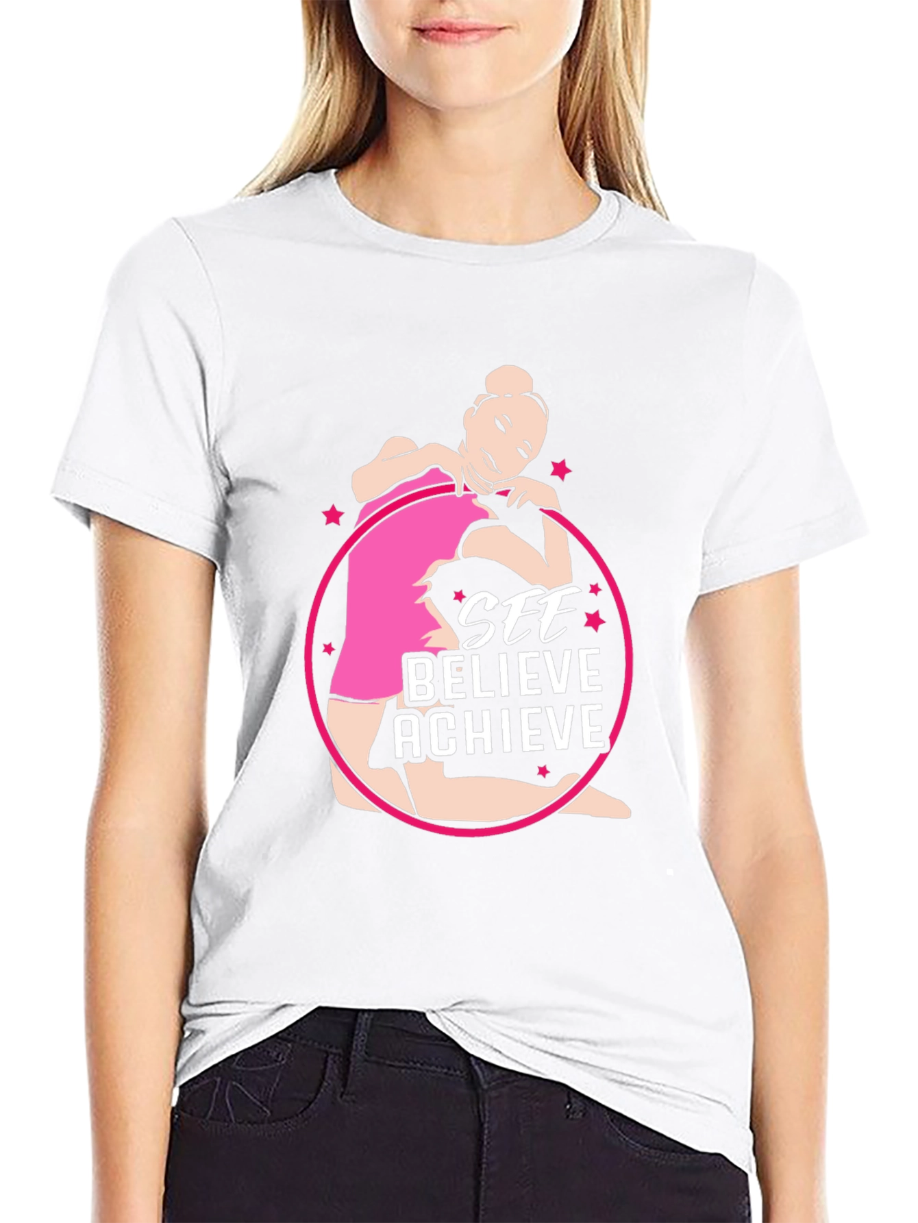 See Believe Achieve Gymnast Tee