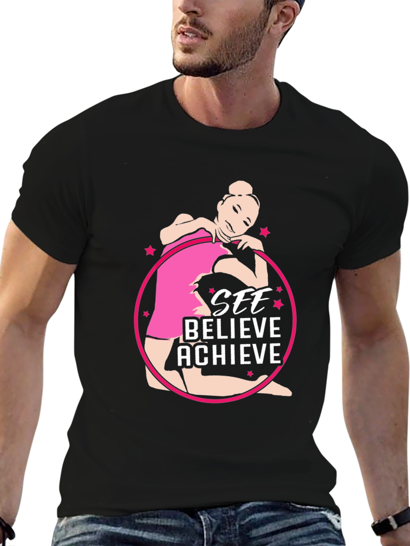 See Believe Achieve Gymnast Tee