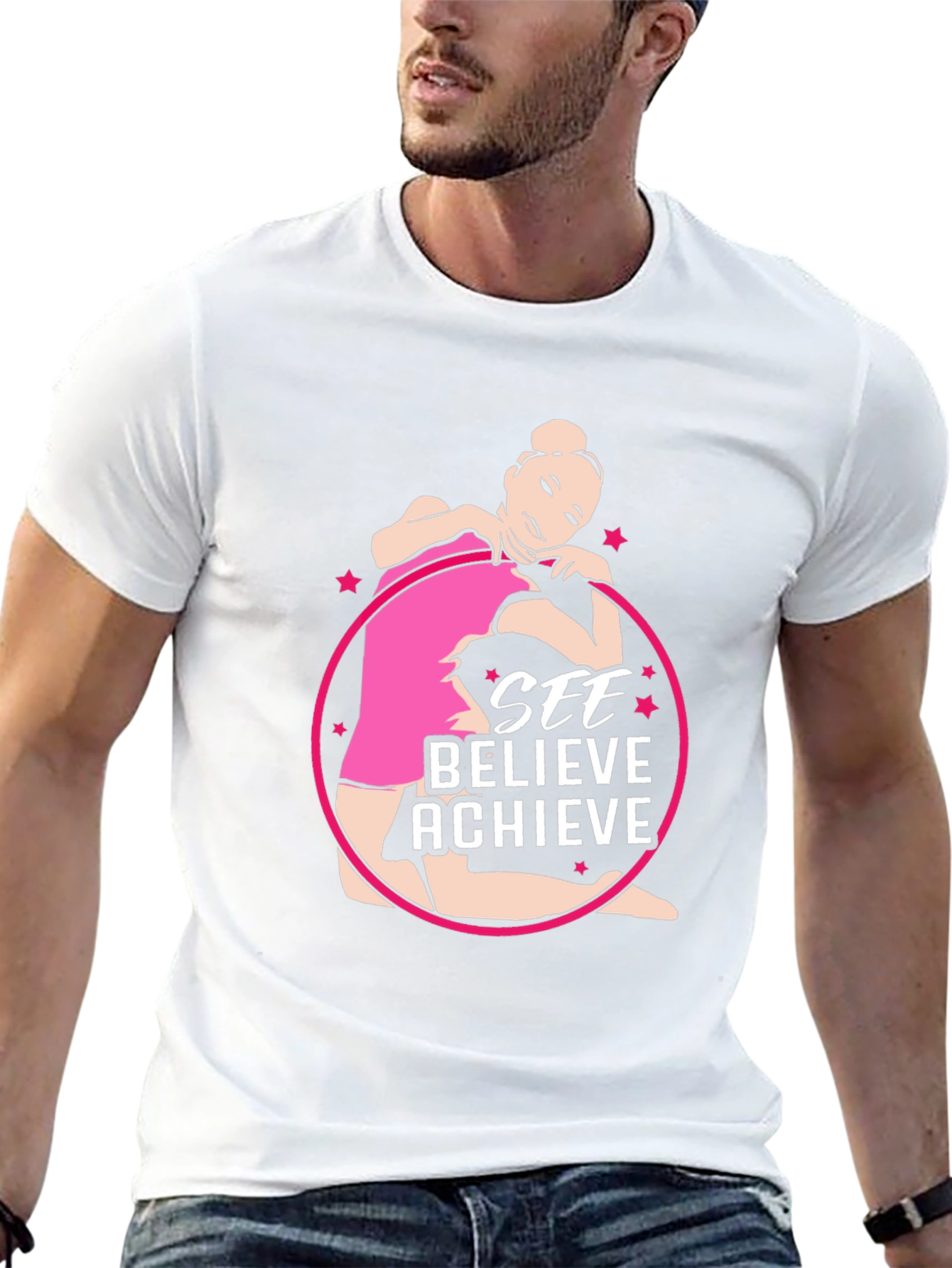 See Believe Achieve Gymnast Tee