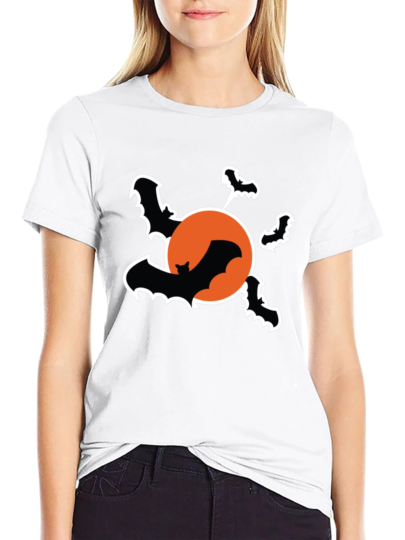 Halloween Bat Graphic T-Shirt