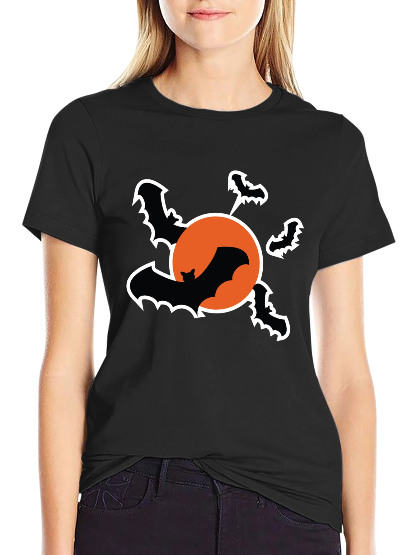 Halloween Bat Graphic T-Shirt