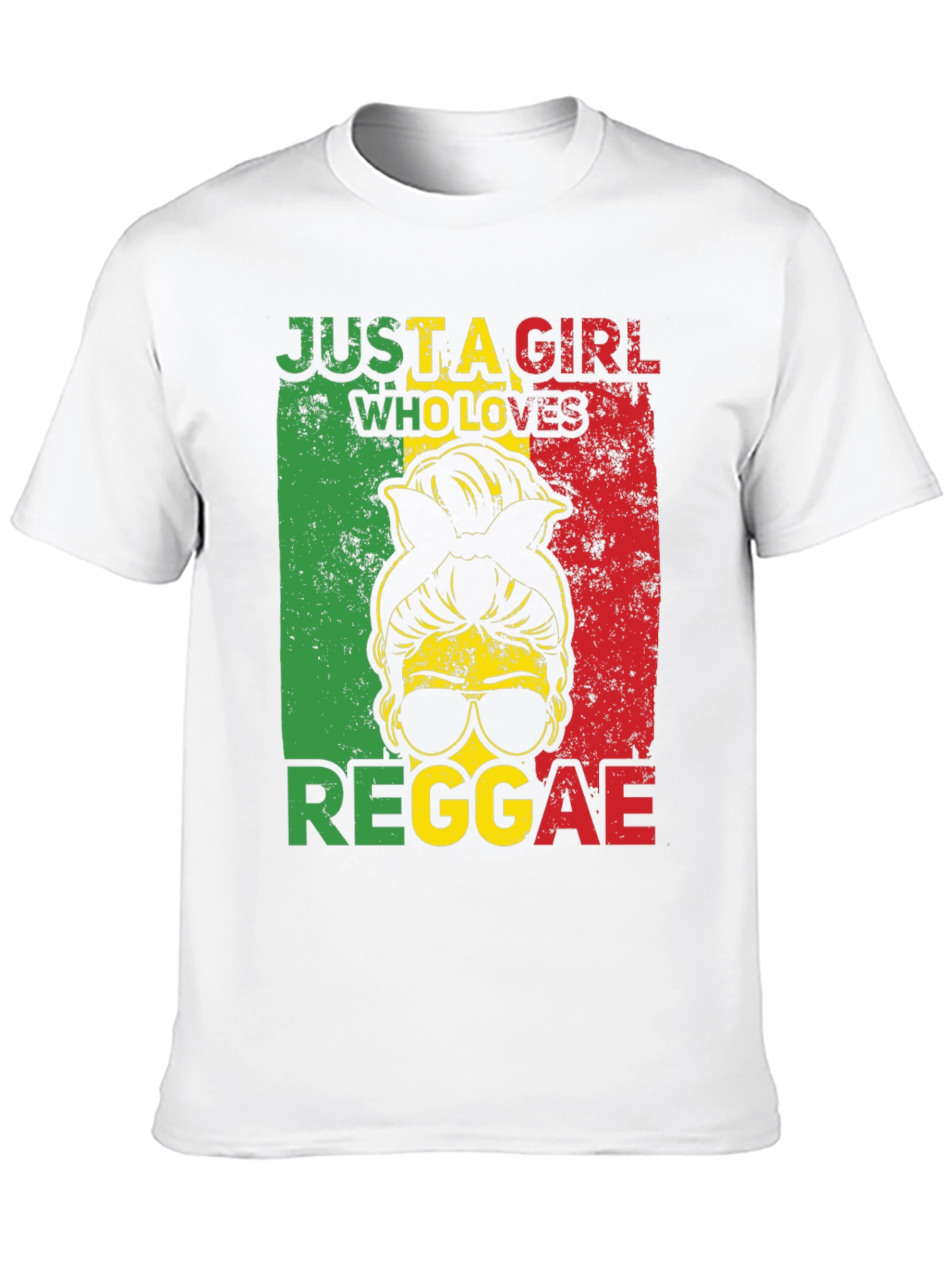 Reggae Girl Graphic Tee - Rastafarian Style
