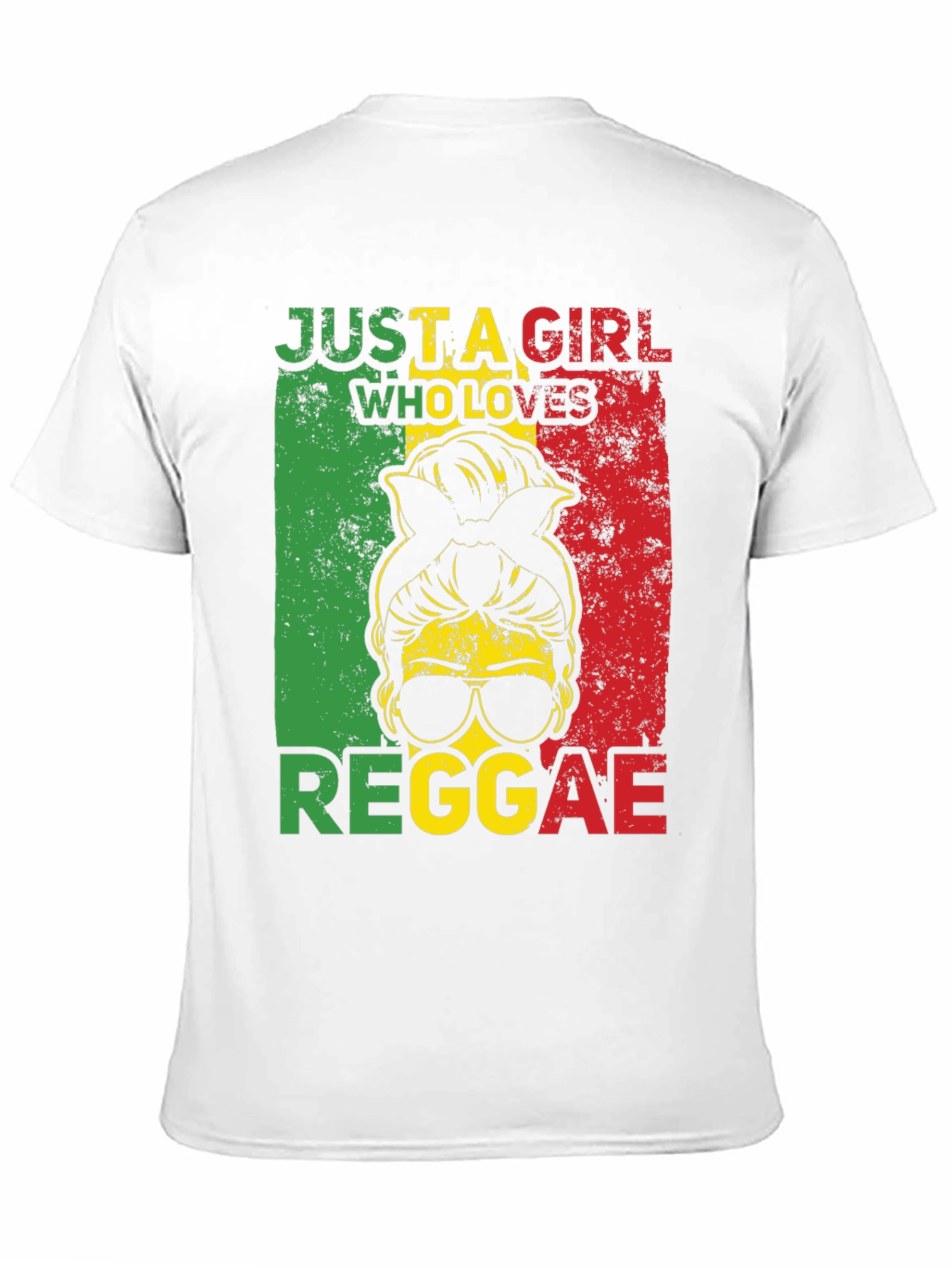 Reggae Girl Graphic Tee - Rastafarian Style