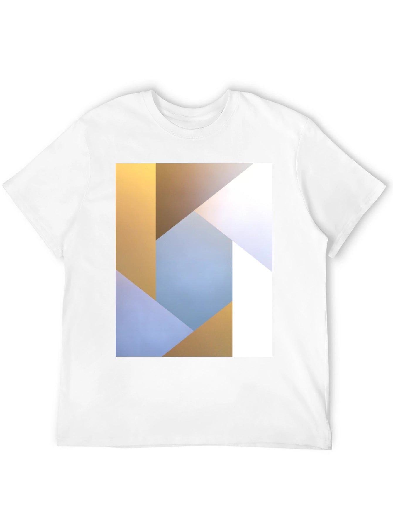 Abstract Geometric Print Black T-Shirt