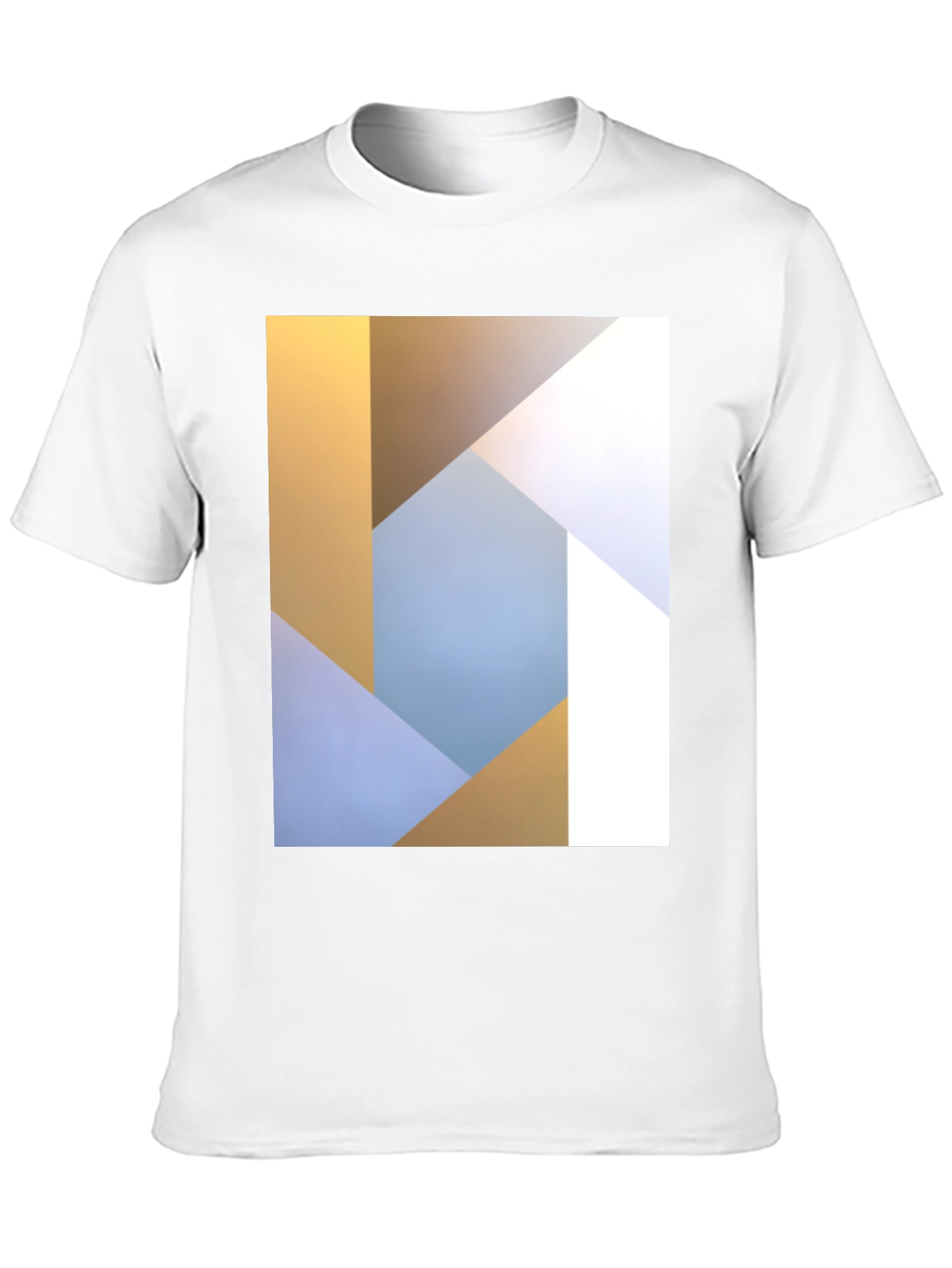 Abstract Geometric Print Black T-Shirt