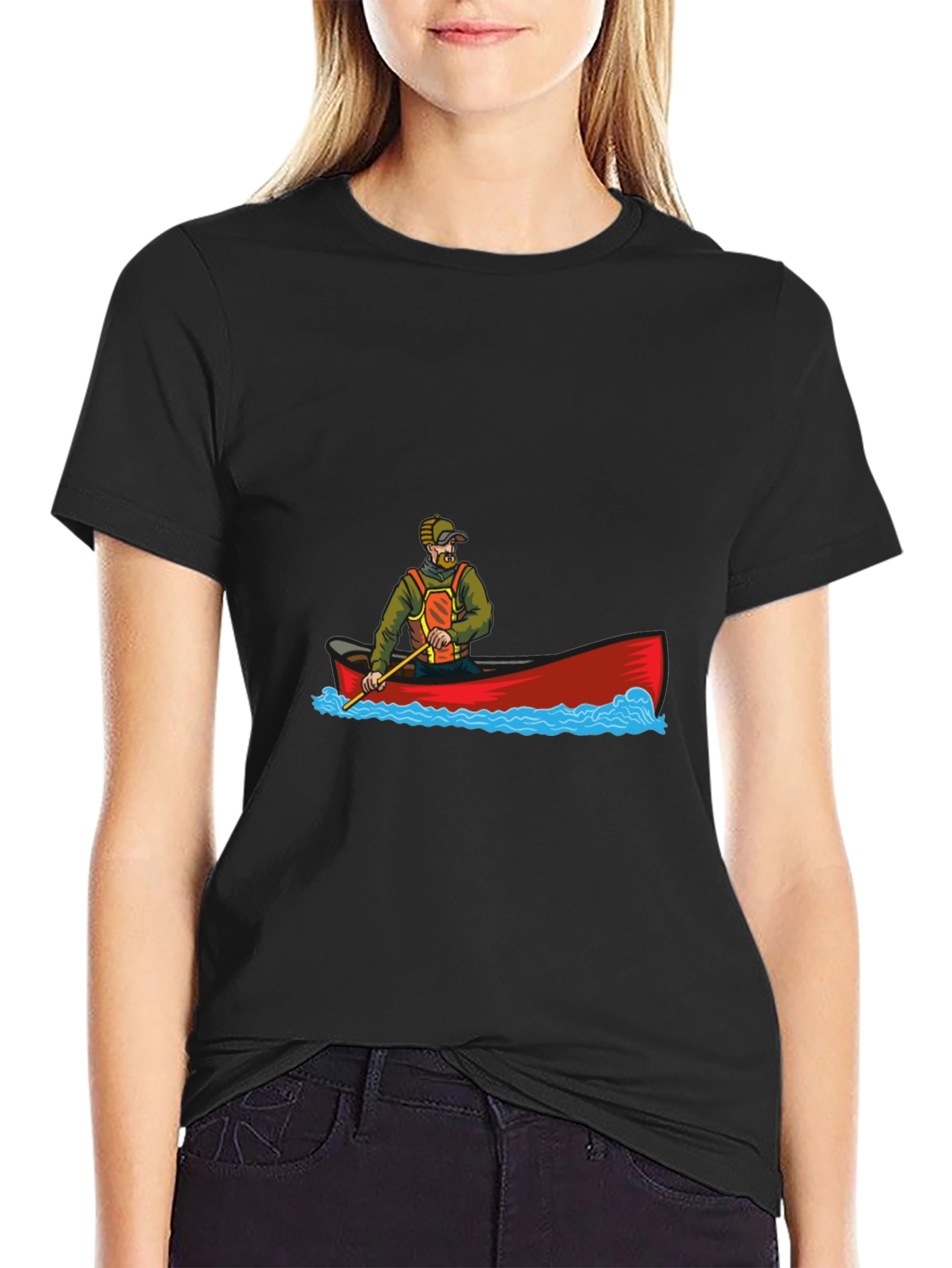 Canoe Adventure Graphic Tee - Black