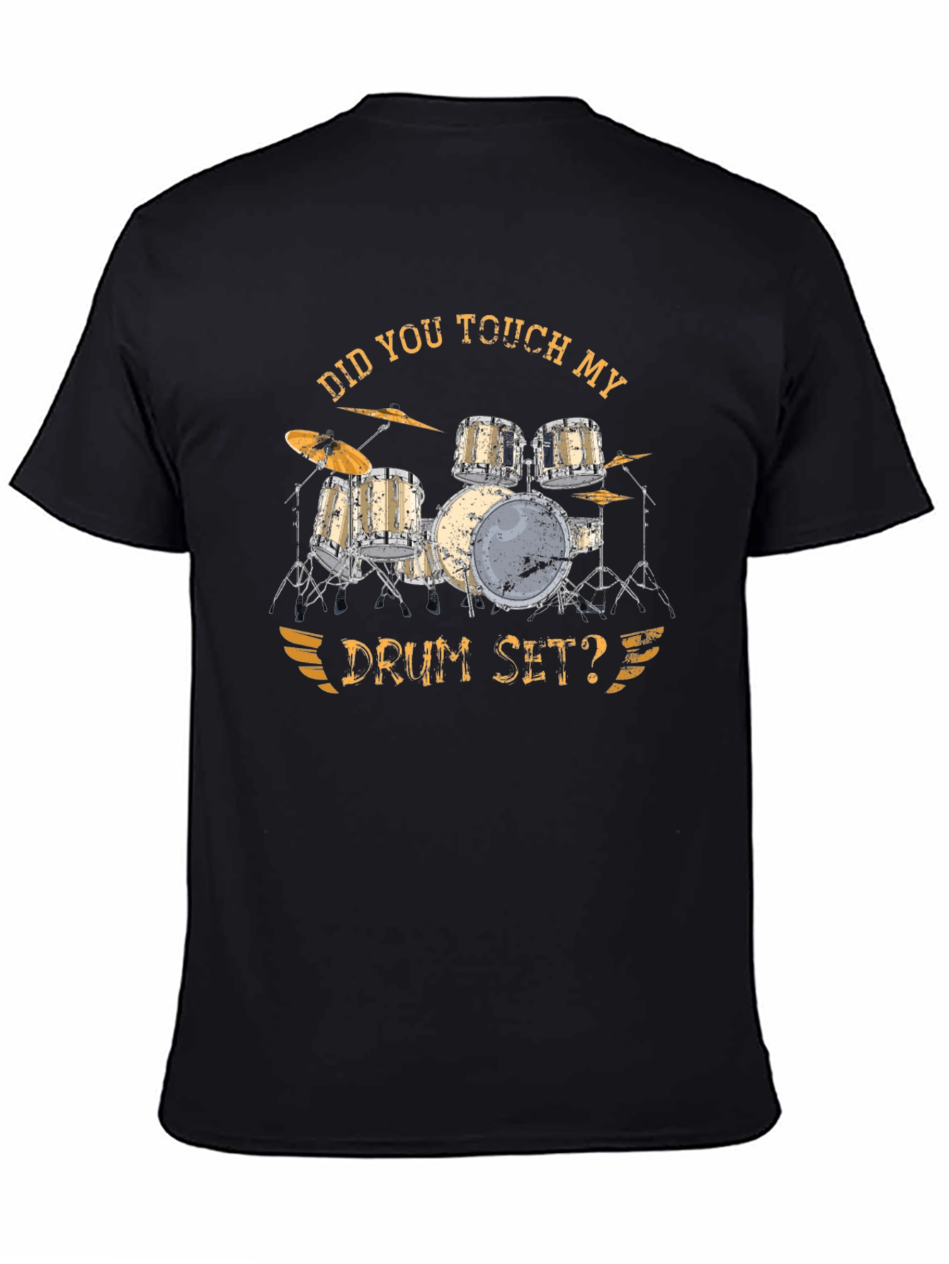 Drum Set Graphic T-Shirt - Funny Music Tee