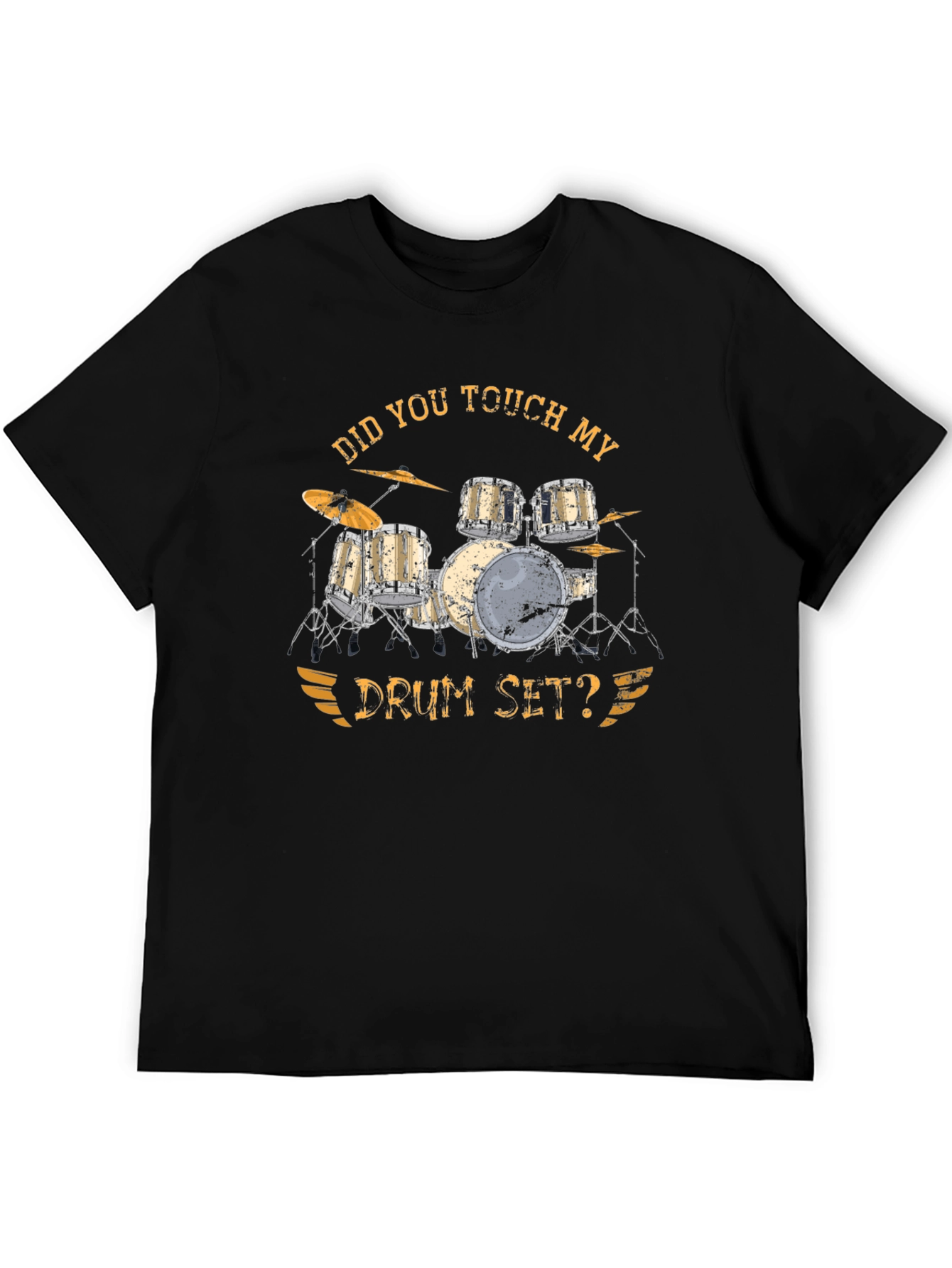 Drum Set Graphic T-Shirt - Funny Music Tee