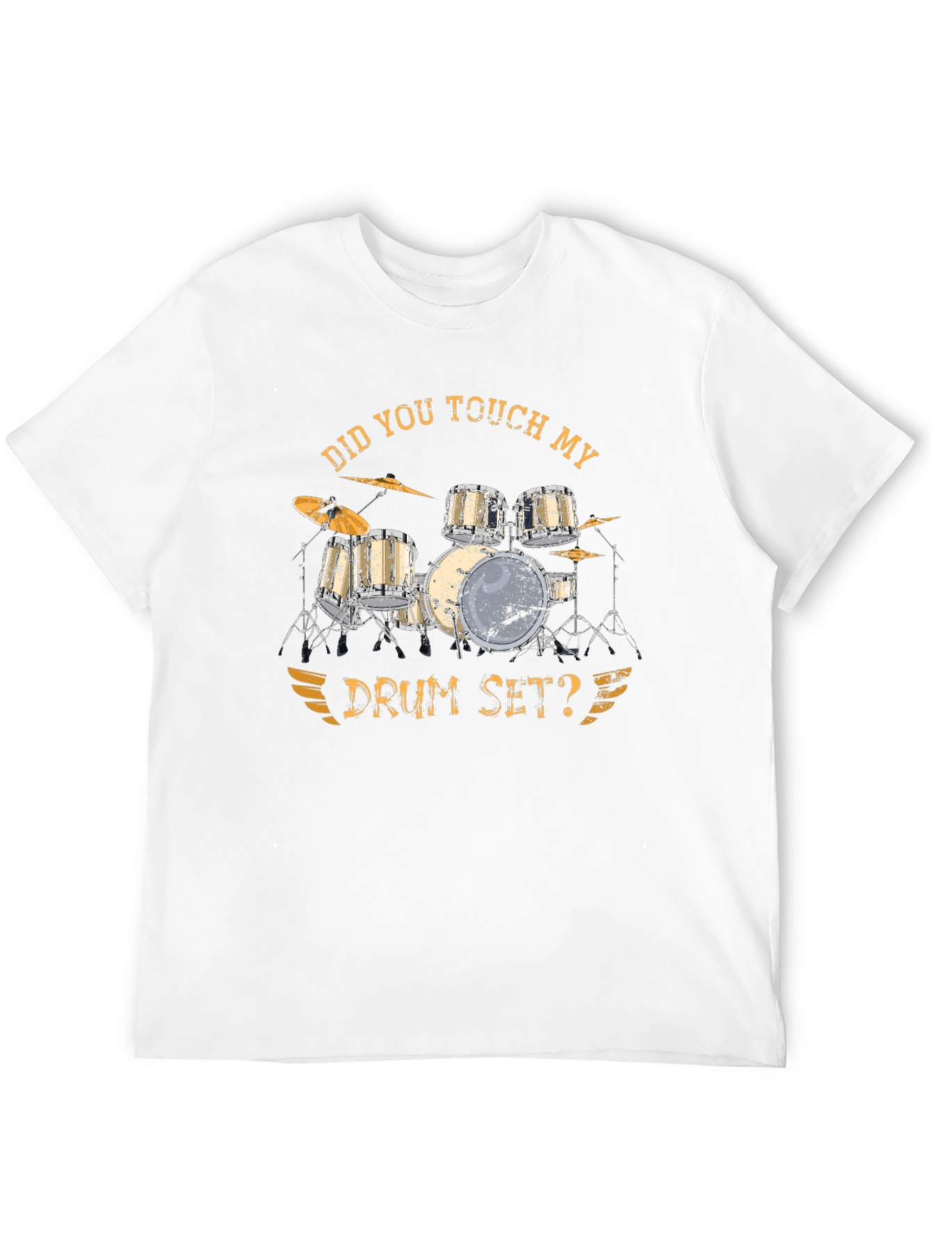 Drum Set Graphic T-Shirt - Funny Music Tee