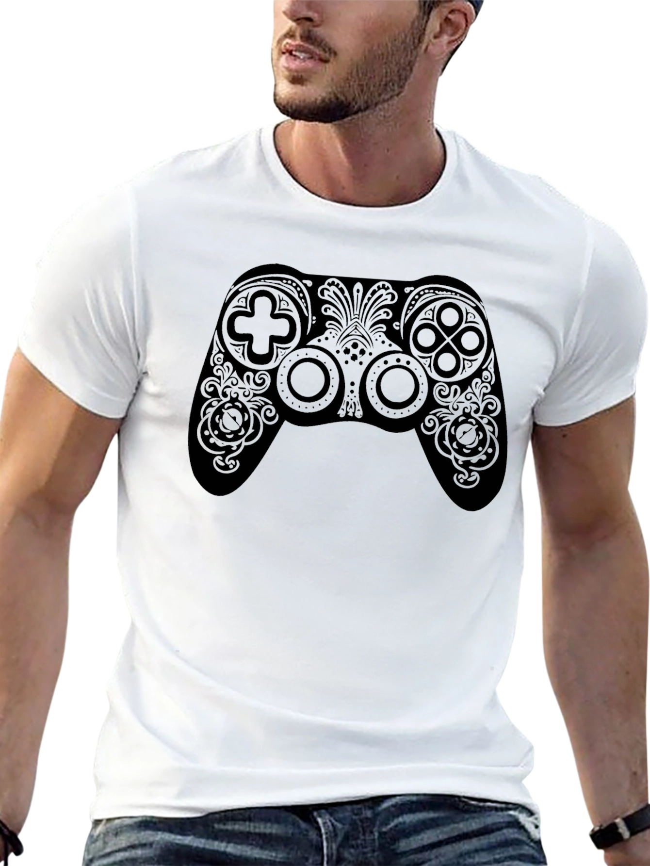 Gaming Controller Graphic Tee - Black T-Shirt