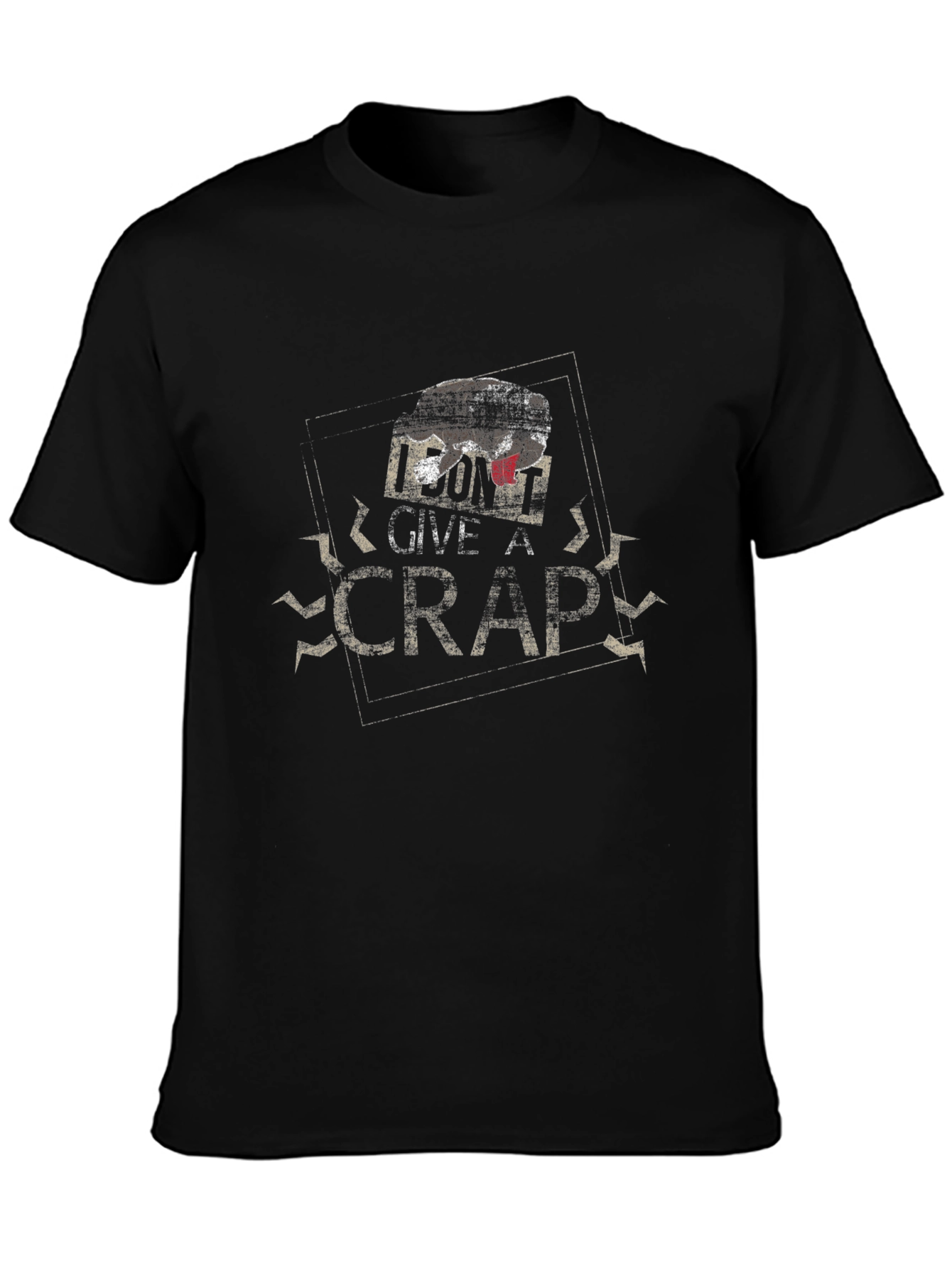 I Dont Give a Crap Mens Black T-Shirt
