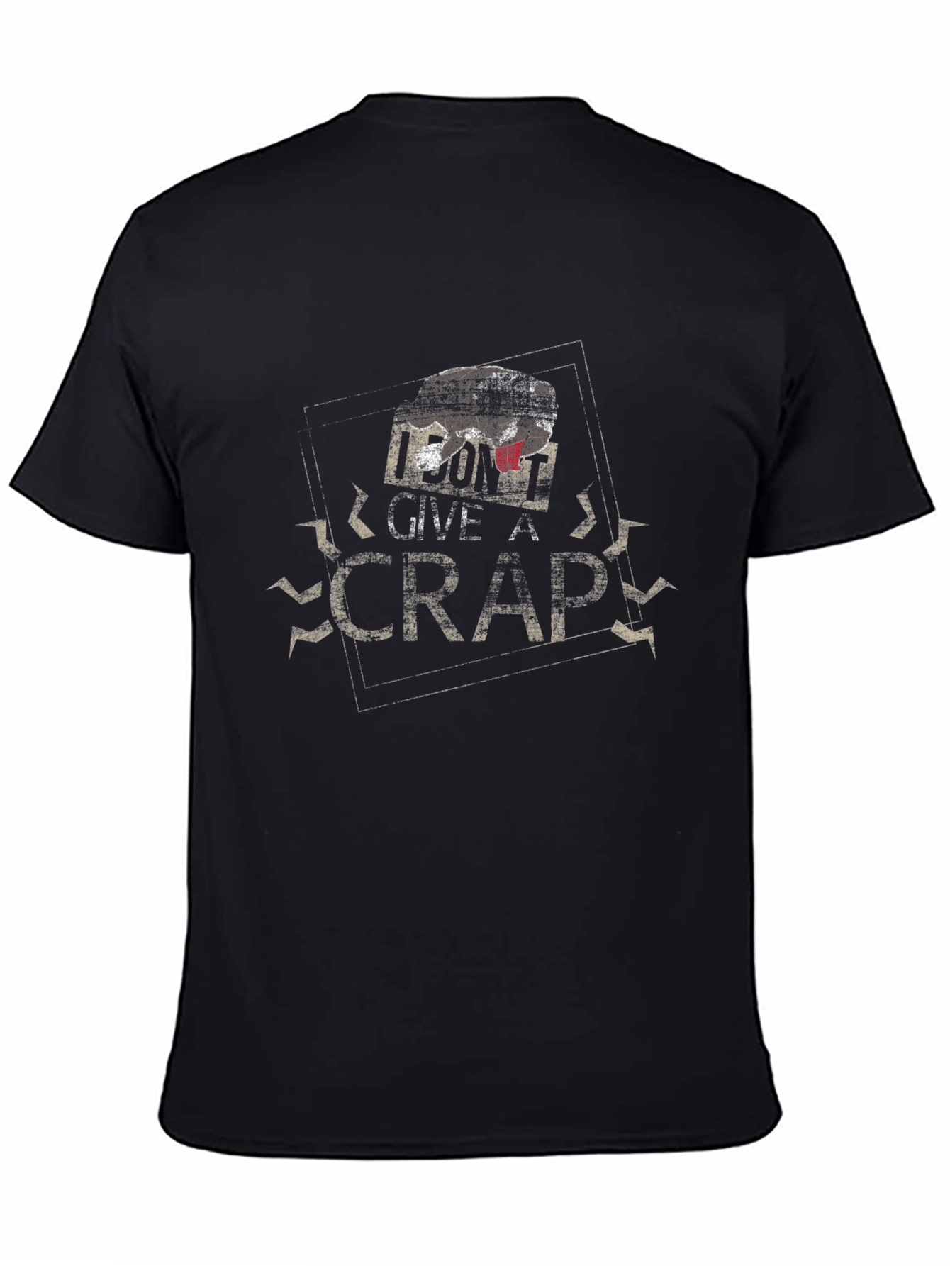 I Dont Give a Crap Mens Black T-Shirt