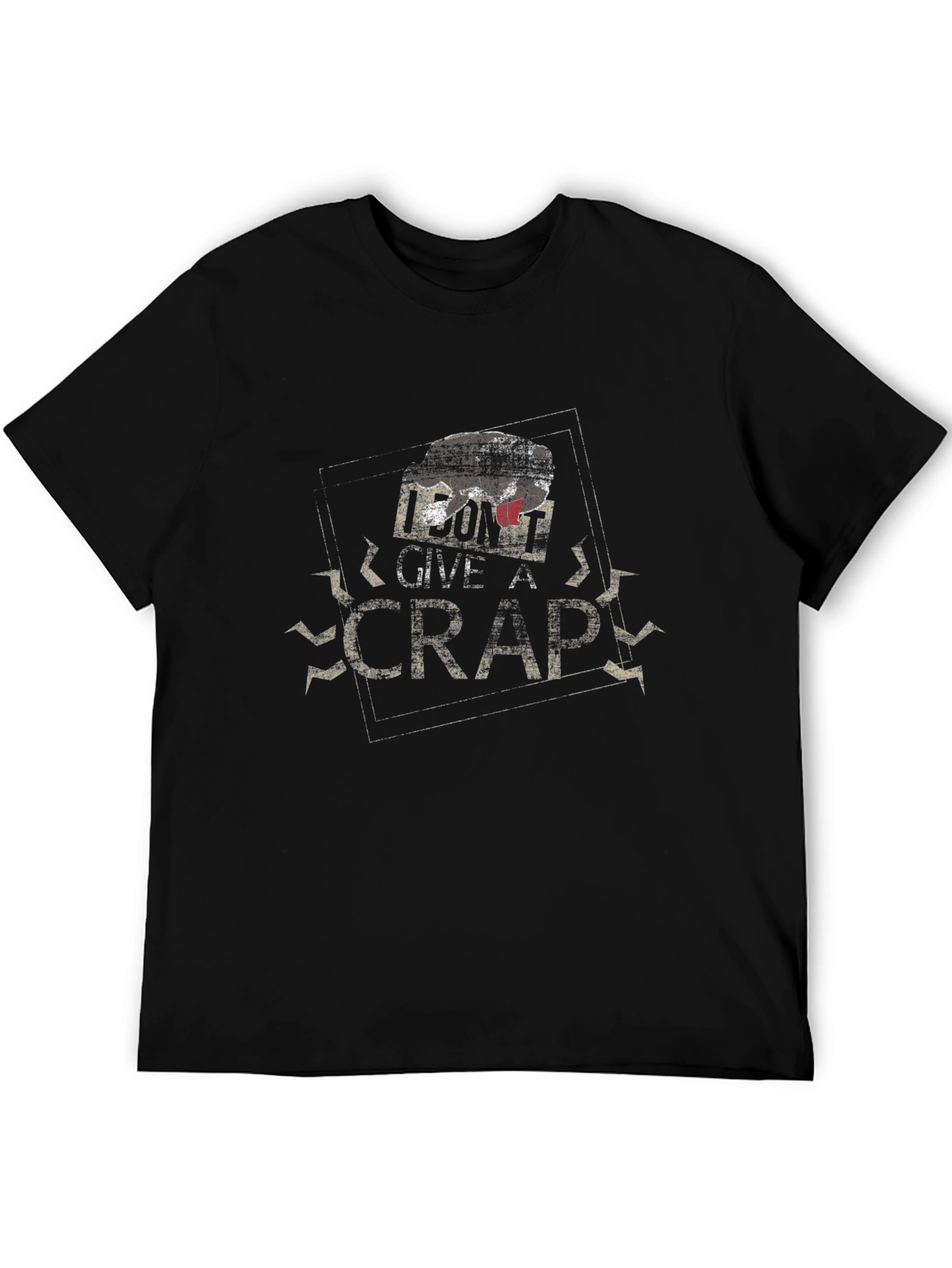 I Dont Give a Crap Mens Black T-Shirt