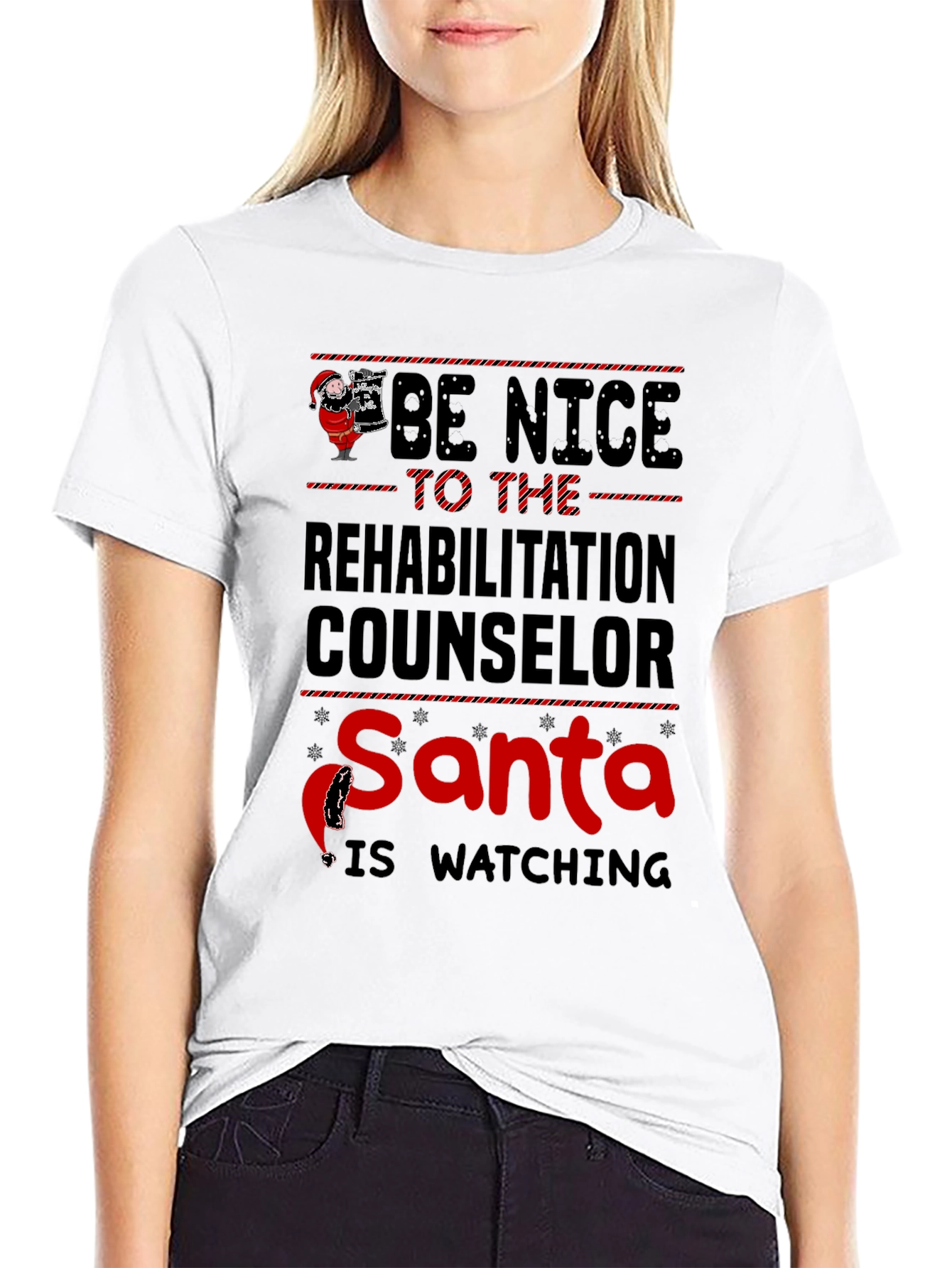 Rehabilitation Counselor Santa Christmas T-Shirt