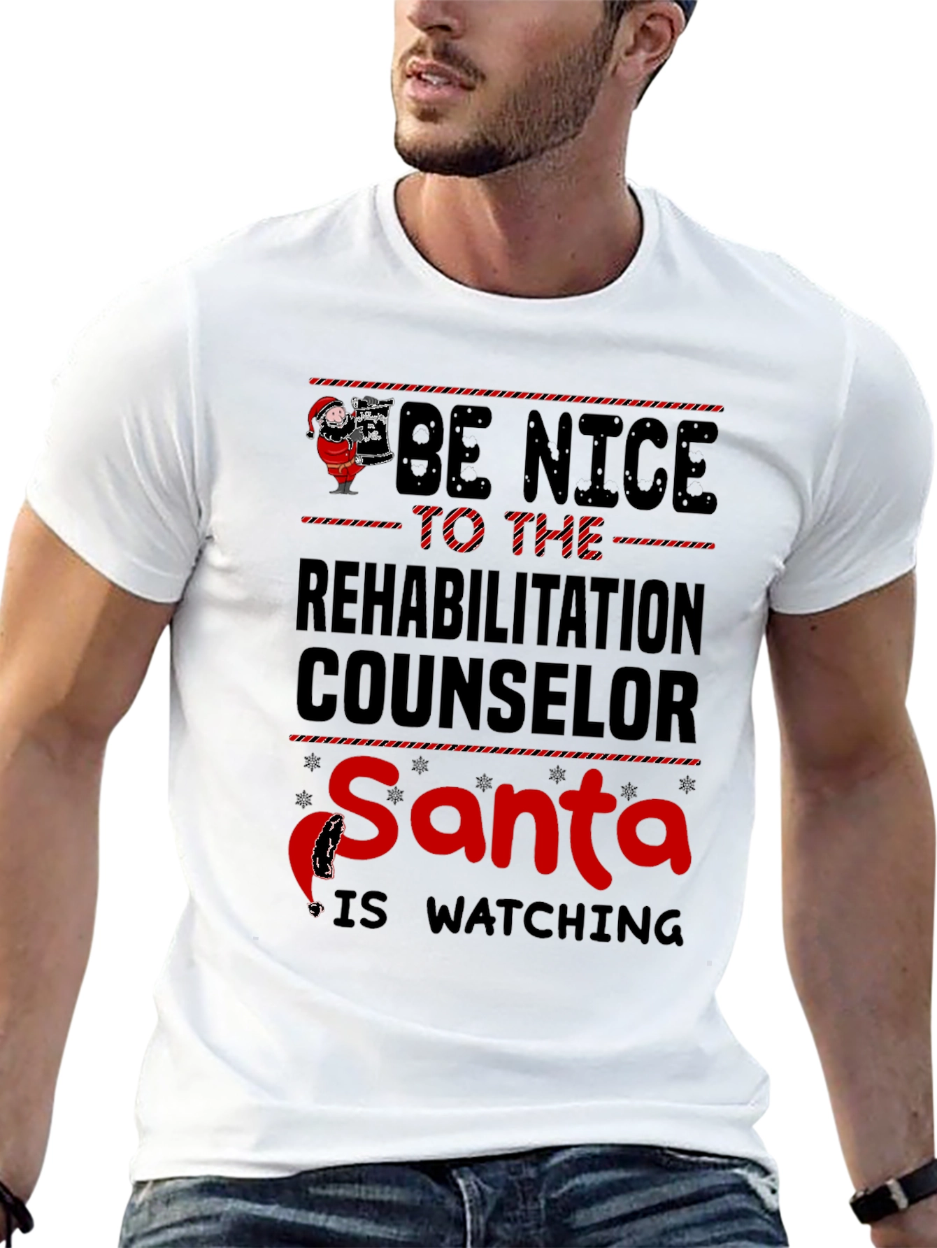 Rehabilitation Counselor Santa Christmas T-Shirt