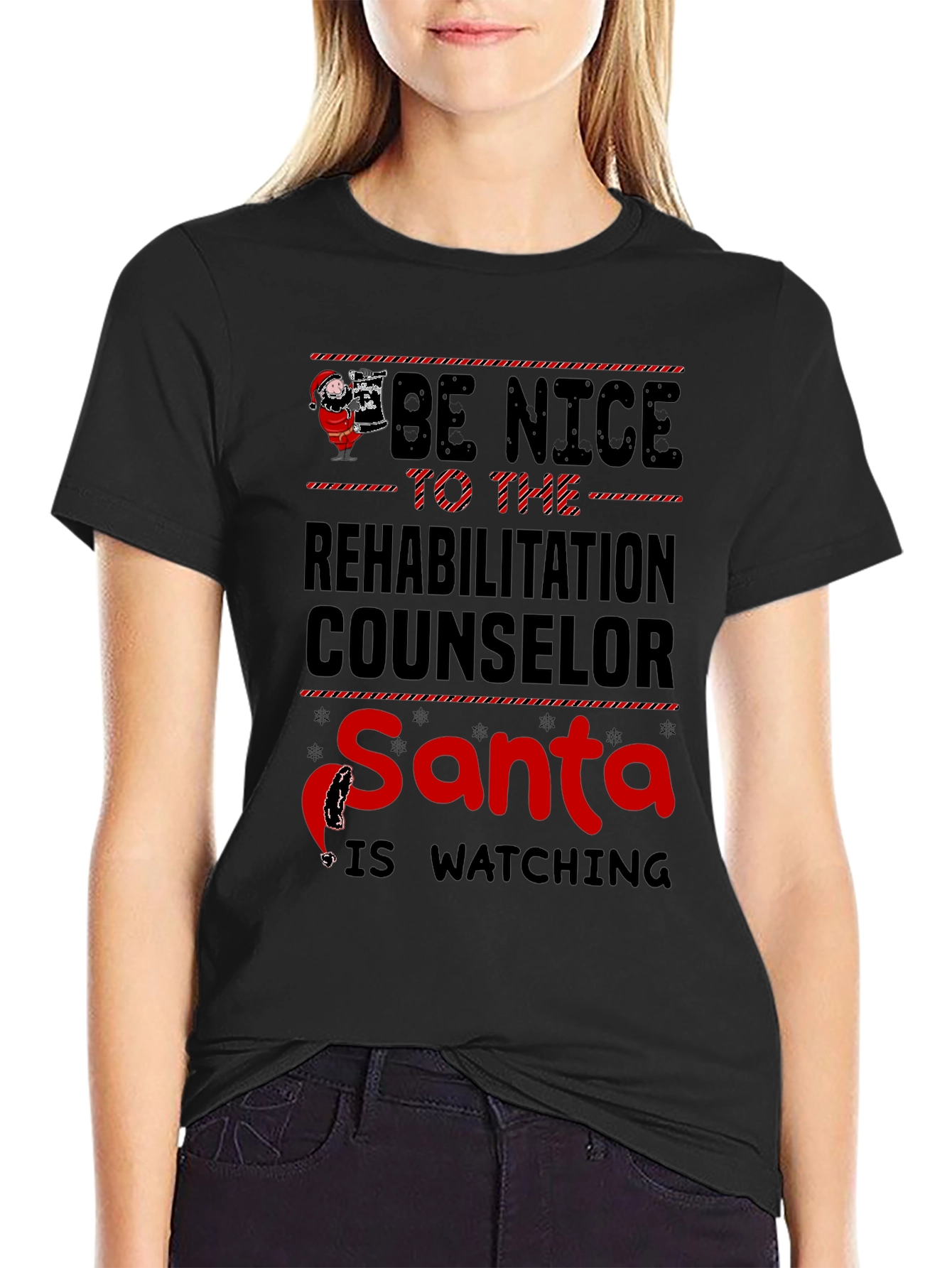 Rehabilitation Counselor Santa Christmas T-Shirt