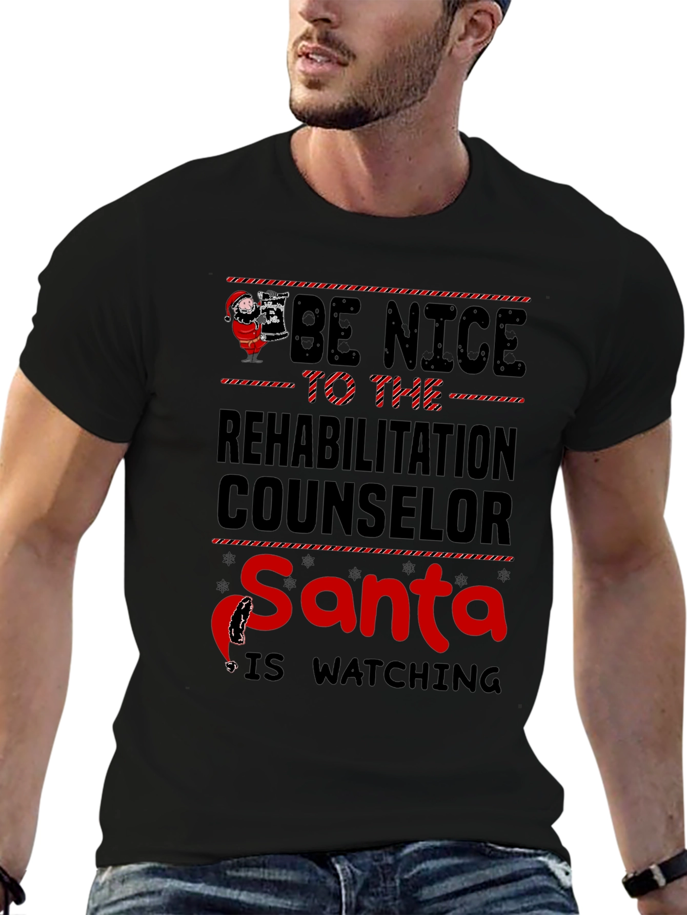 Rehabilitation Counselor Santa Christmas T-Shirt