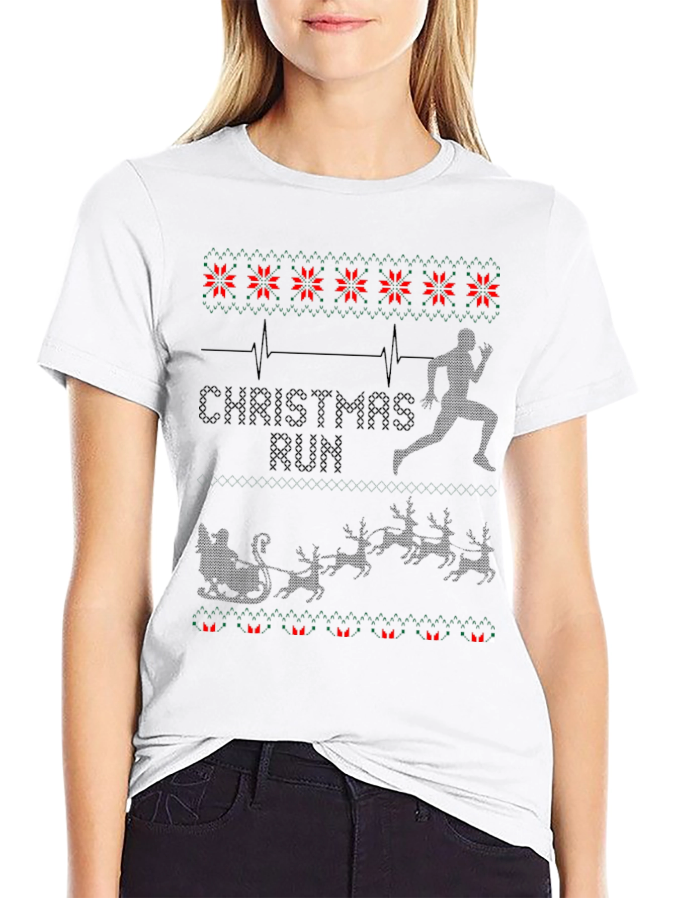 Christmas Run T-Shirt - Holiday Runner Tee