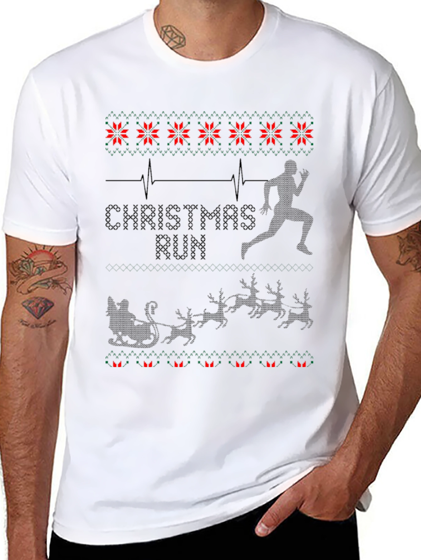 Christmas Run T-Shirt - Holiday Runner Tee
