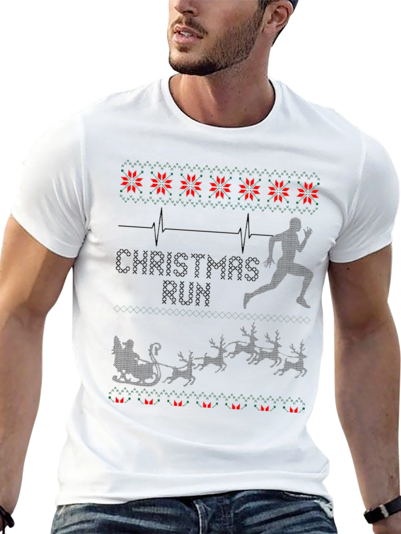 Christmas Run T-Shirt - Holiday Runner Tee