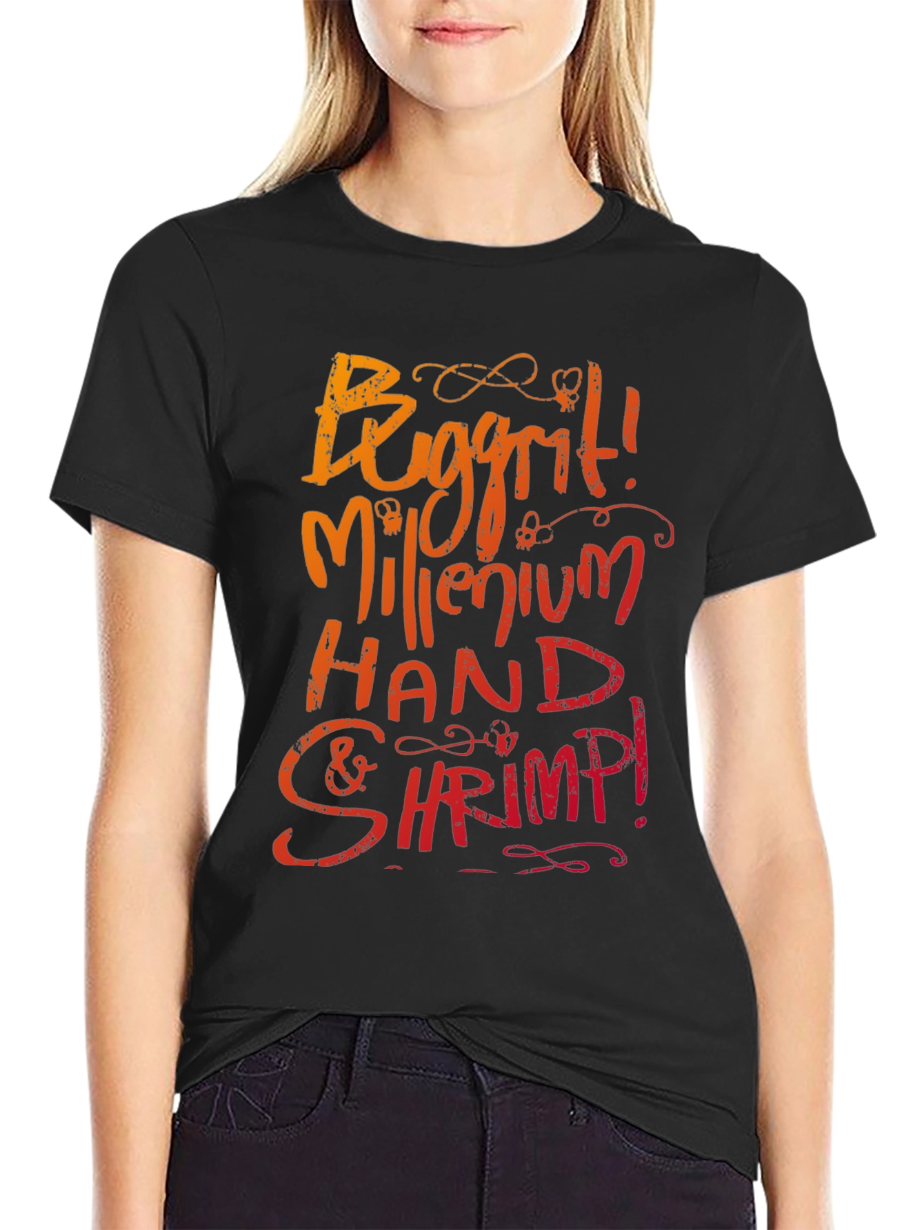 Buggrit Millenium Hand & Shrimp! Graphic Tee