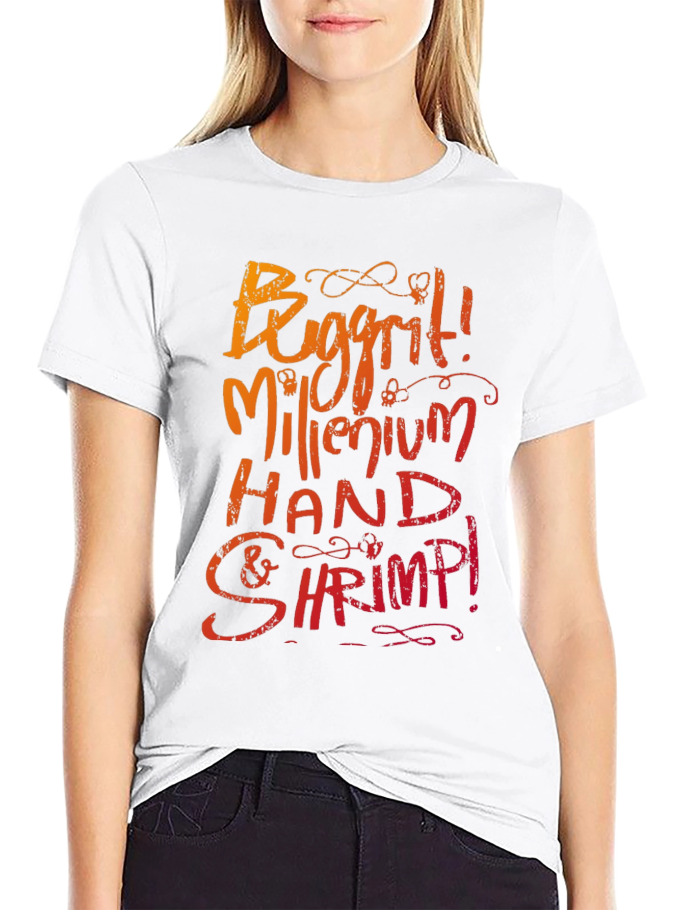 Buggrit Millenium Hand & Shrimp! Graphic Tee