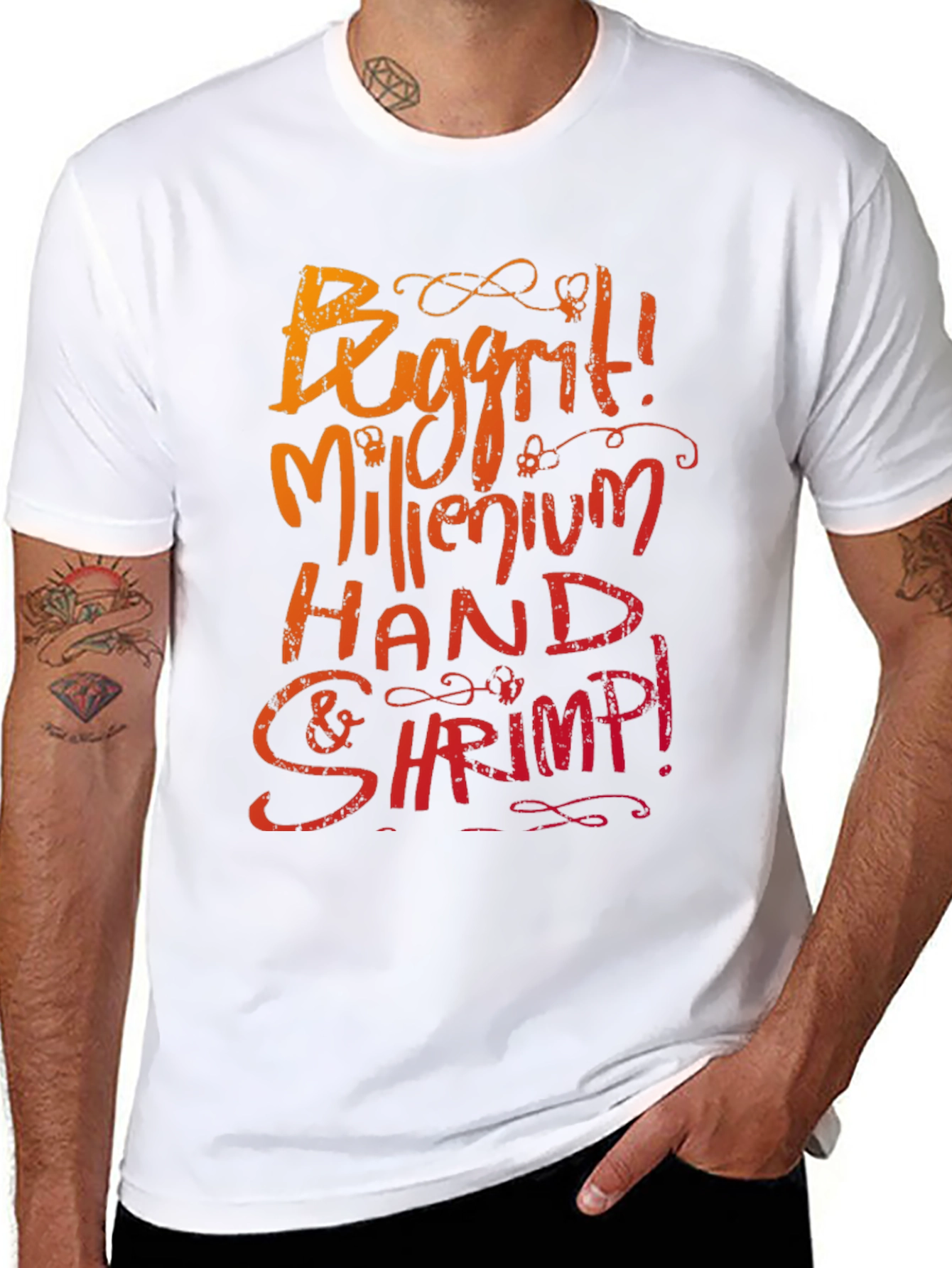 Buggrit Millenium Hand & Shrimp! Graphic Tee