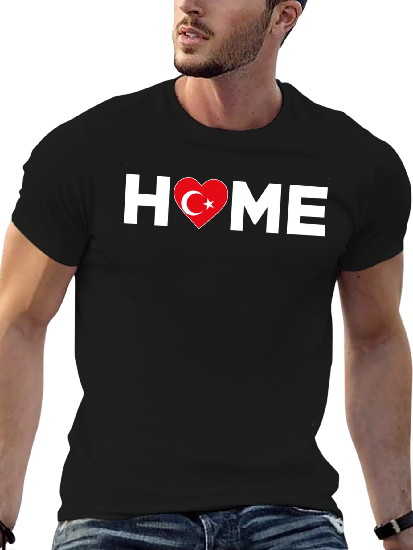 Turkish Heart Home T-Shirt - Black