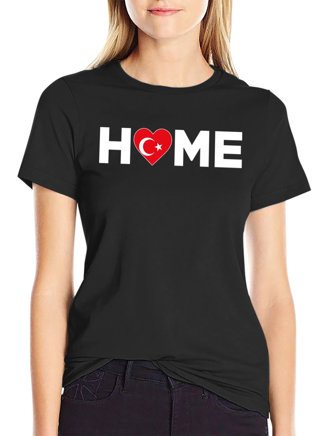 Turkish Heart Home T-Shirt - Black