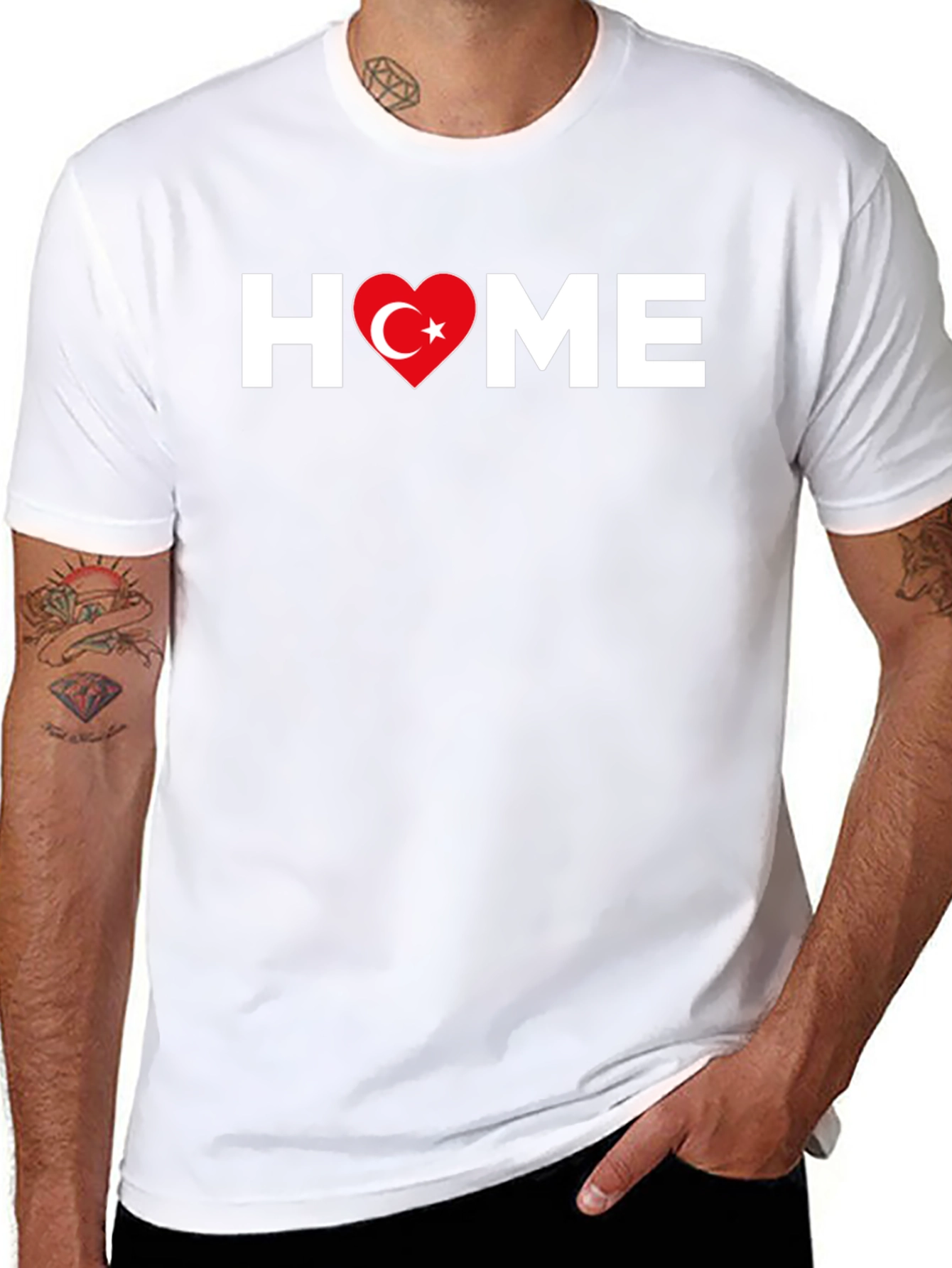Turkish Heart Home T-Shirt - Black
