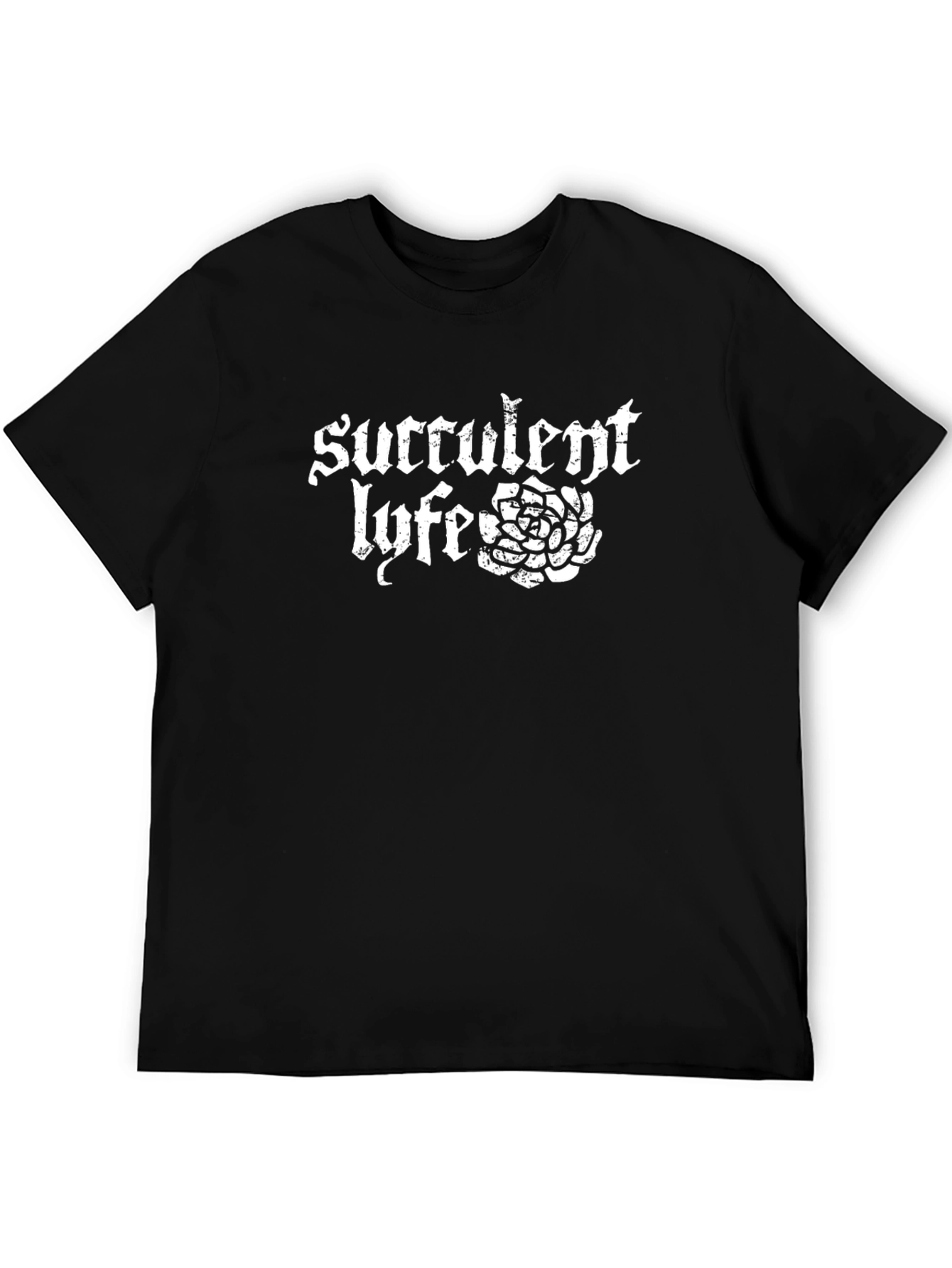 Succulent Life T-Shirt - Black Graphic Tee